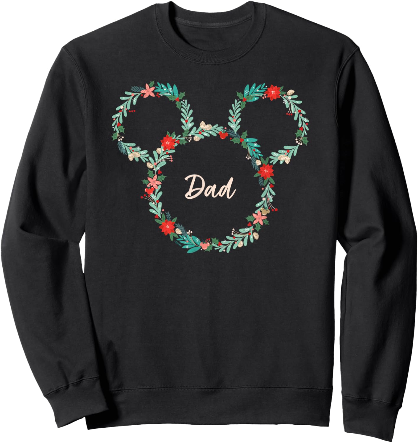 Disney Mickey Mouse Christmas Family Vacation Trip Dad Sweatshirt - Sweatshirt | Black