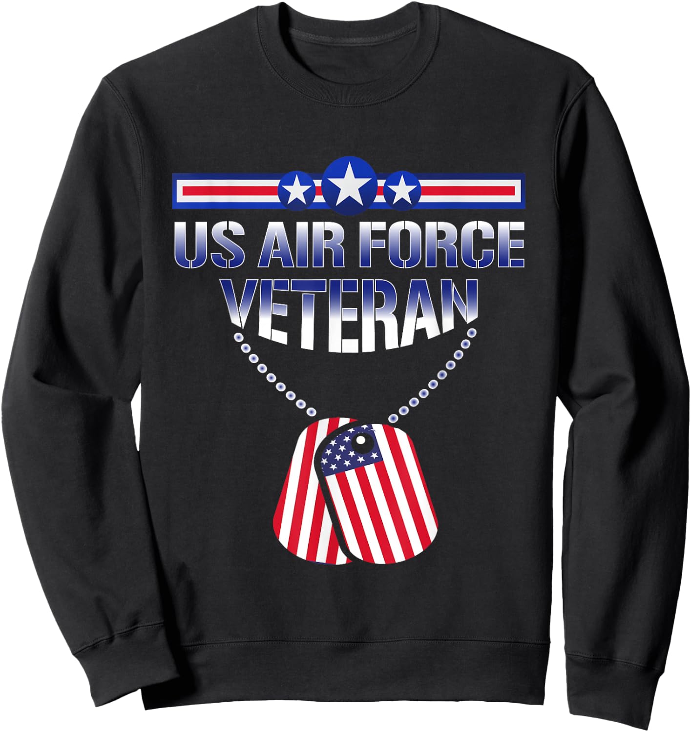 Vintage US Air Force Veteran - Vintage USAF Veteran Sweatshirt - Sweatshirt | Black