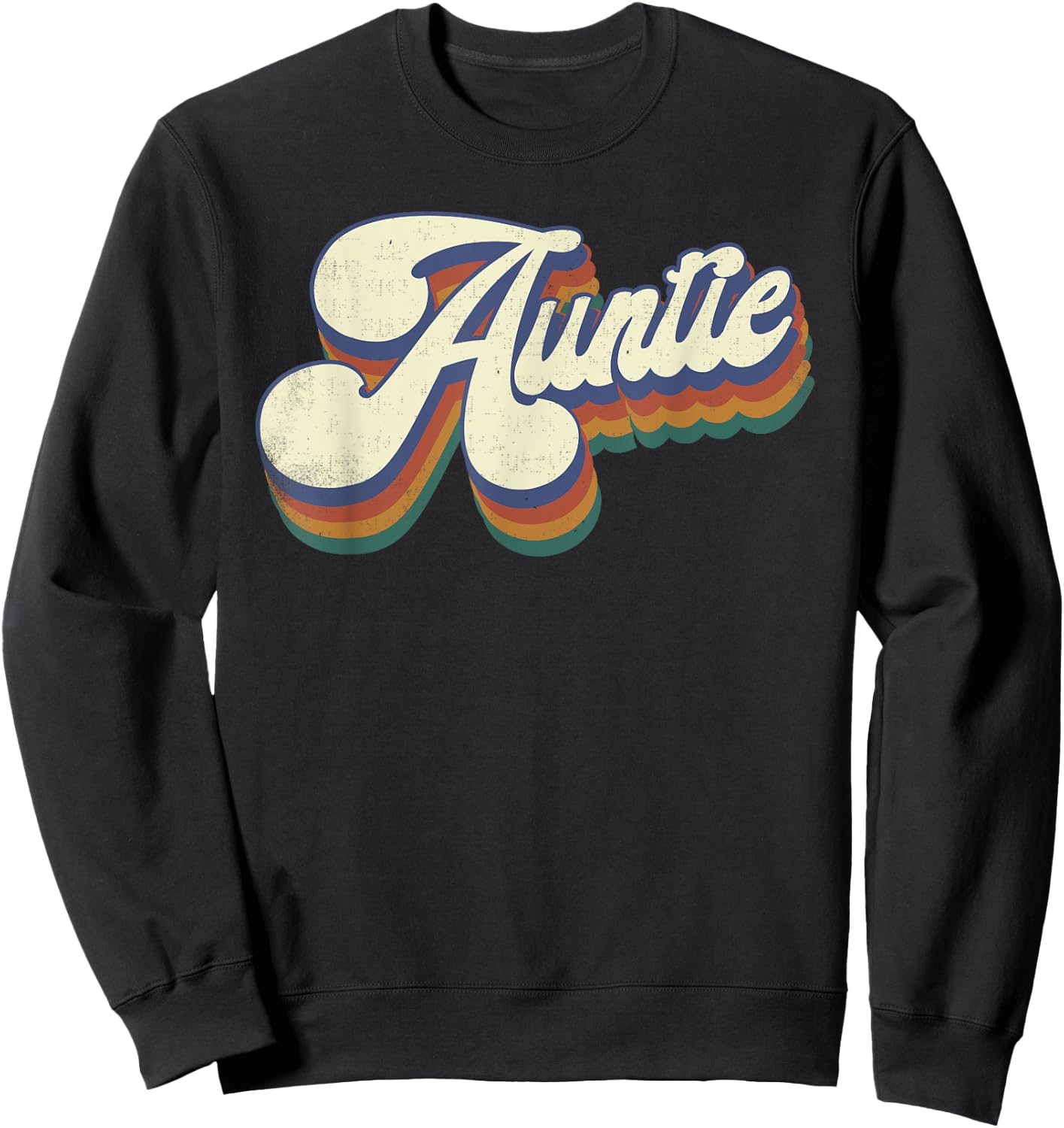 Auntie Gifts Retro Vintage Mother's Day Aunt Sweatshirt - Sweatshirt | Black