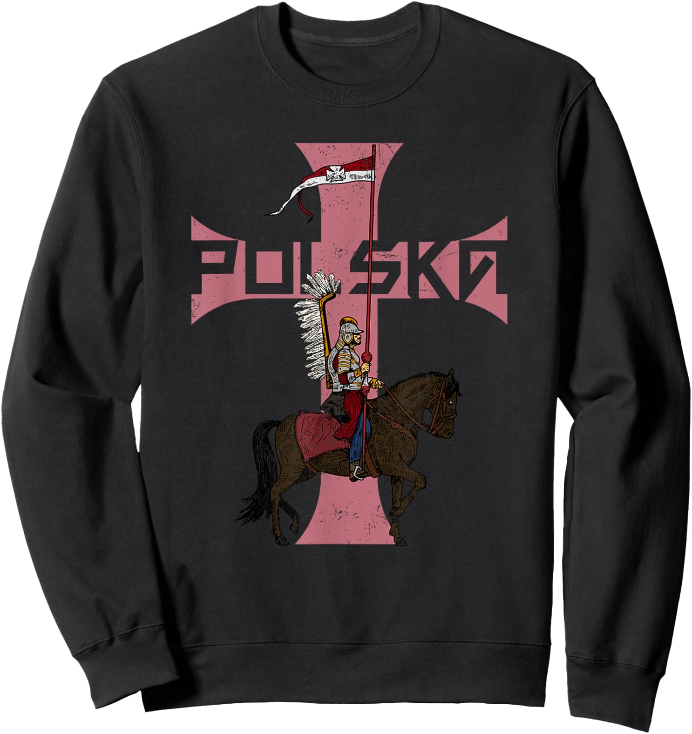 Poland husaria Polish winged hussars military Polska Krakow Sweatshirt - Sweatshirt | Black