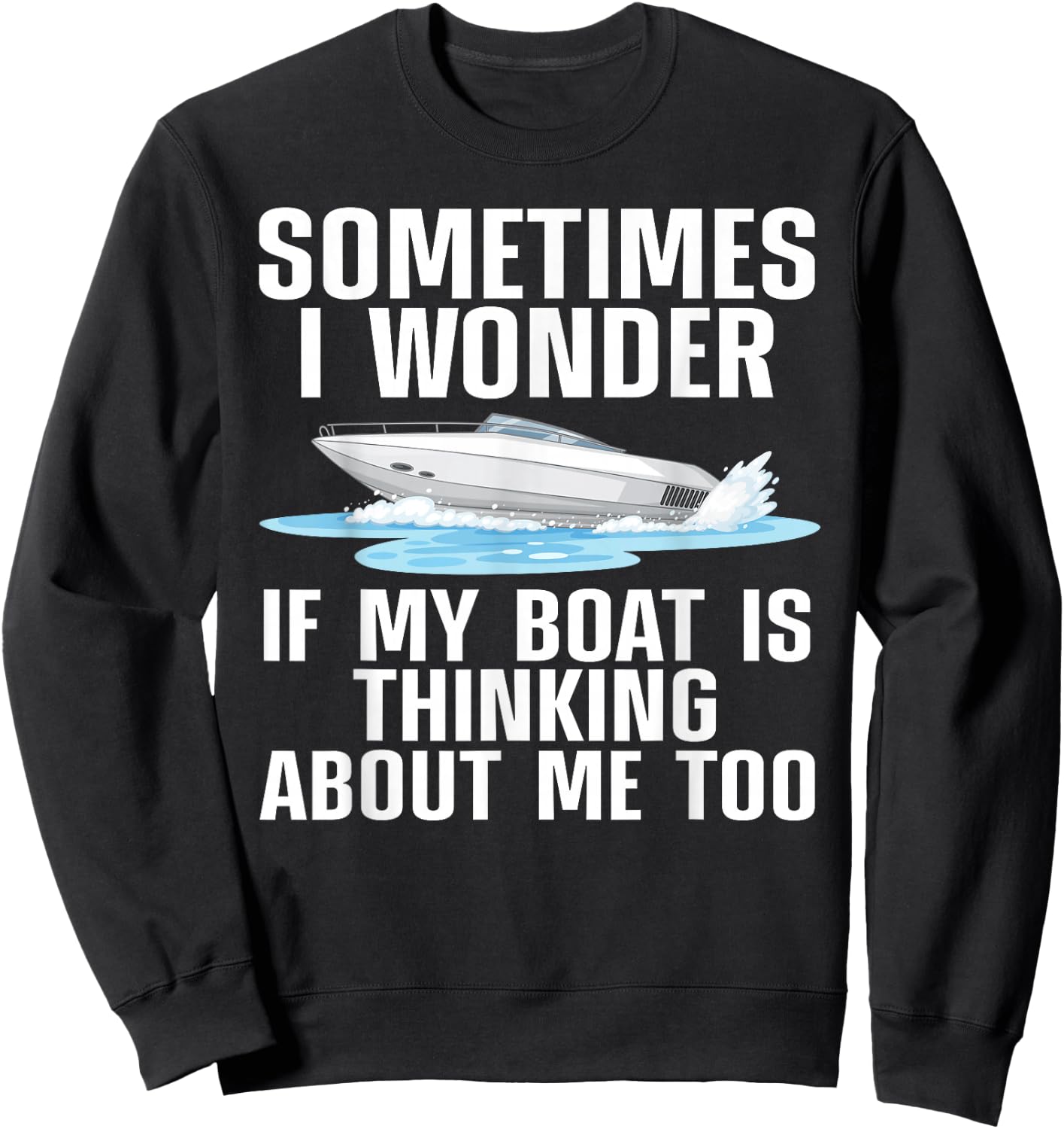 Cute Boating Art Women Boat Captain Sailboat Owners Sweatshirt - Sweatshirt | Black