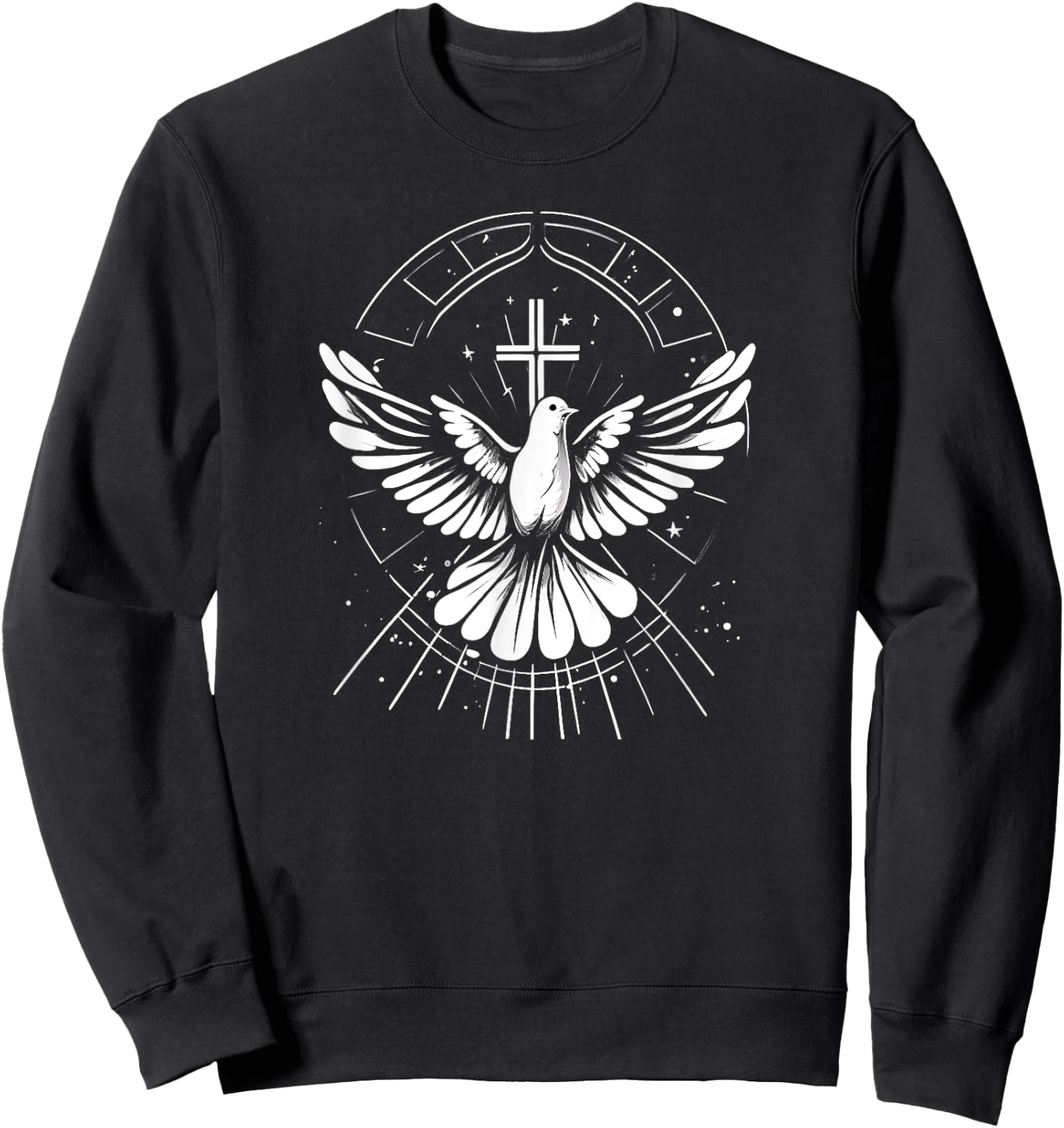 Holy Spirit Dove Praise Jesus Pentecost Sweatshirt - Sweatshirt | Black