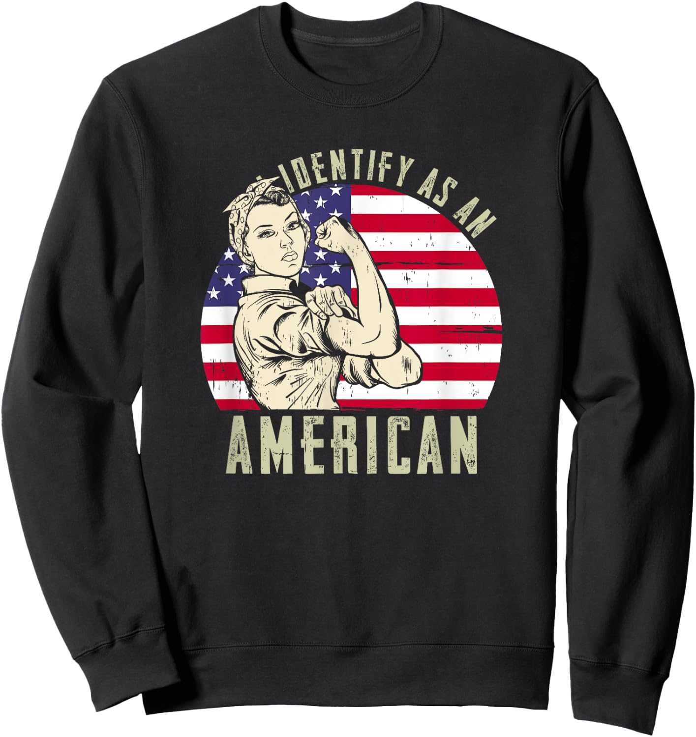 I Identify as an American Sweatshirt - Sweatshirt | Black