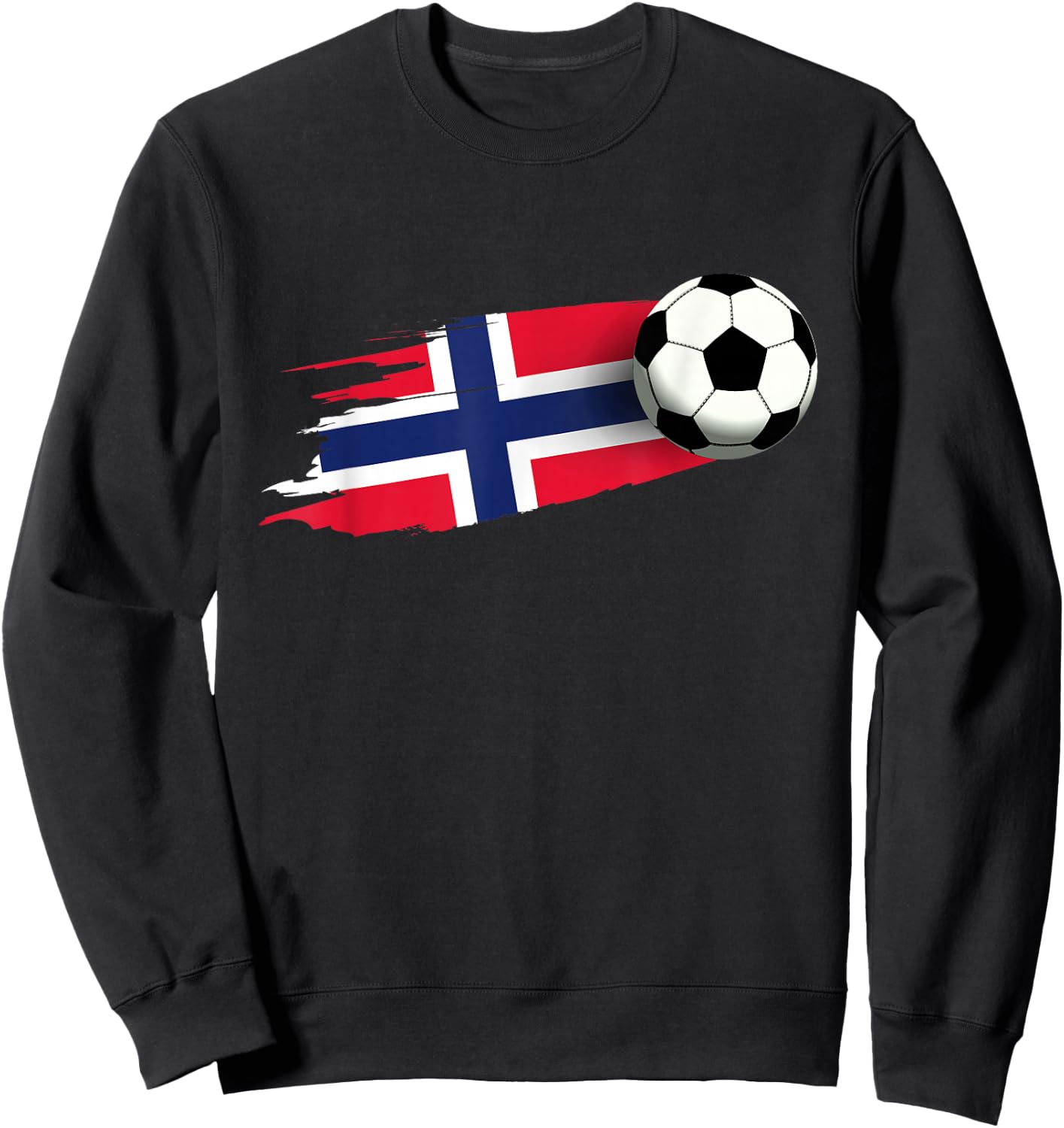 Norway Flag Jersey Norwegian Soccer Team Norwegian Sweatshirt - Sweatshirt | Black