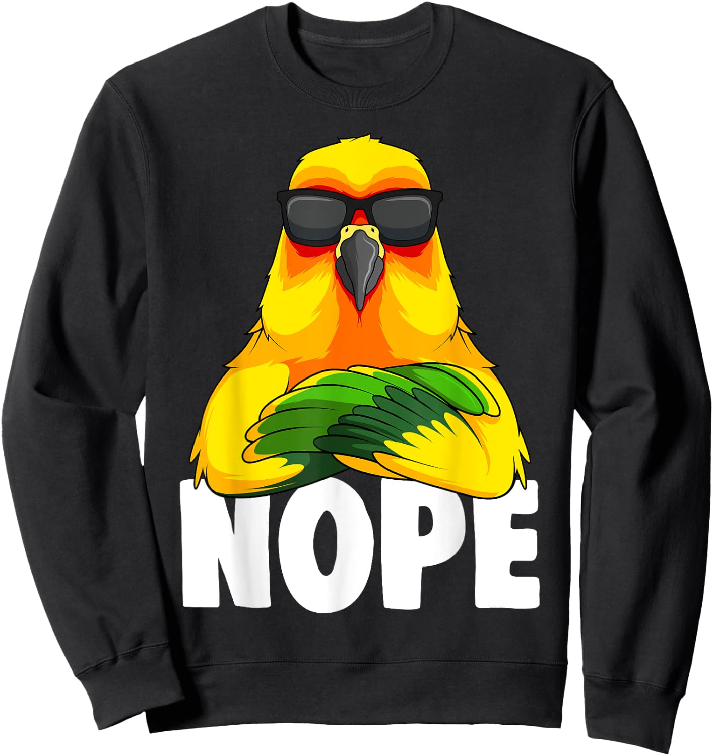 Sun Conure Parrot Bird Sweatshirt - Sweatshirt | Black
