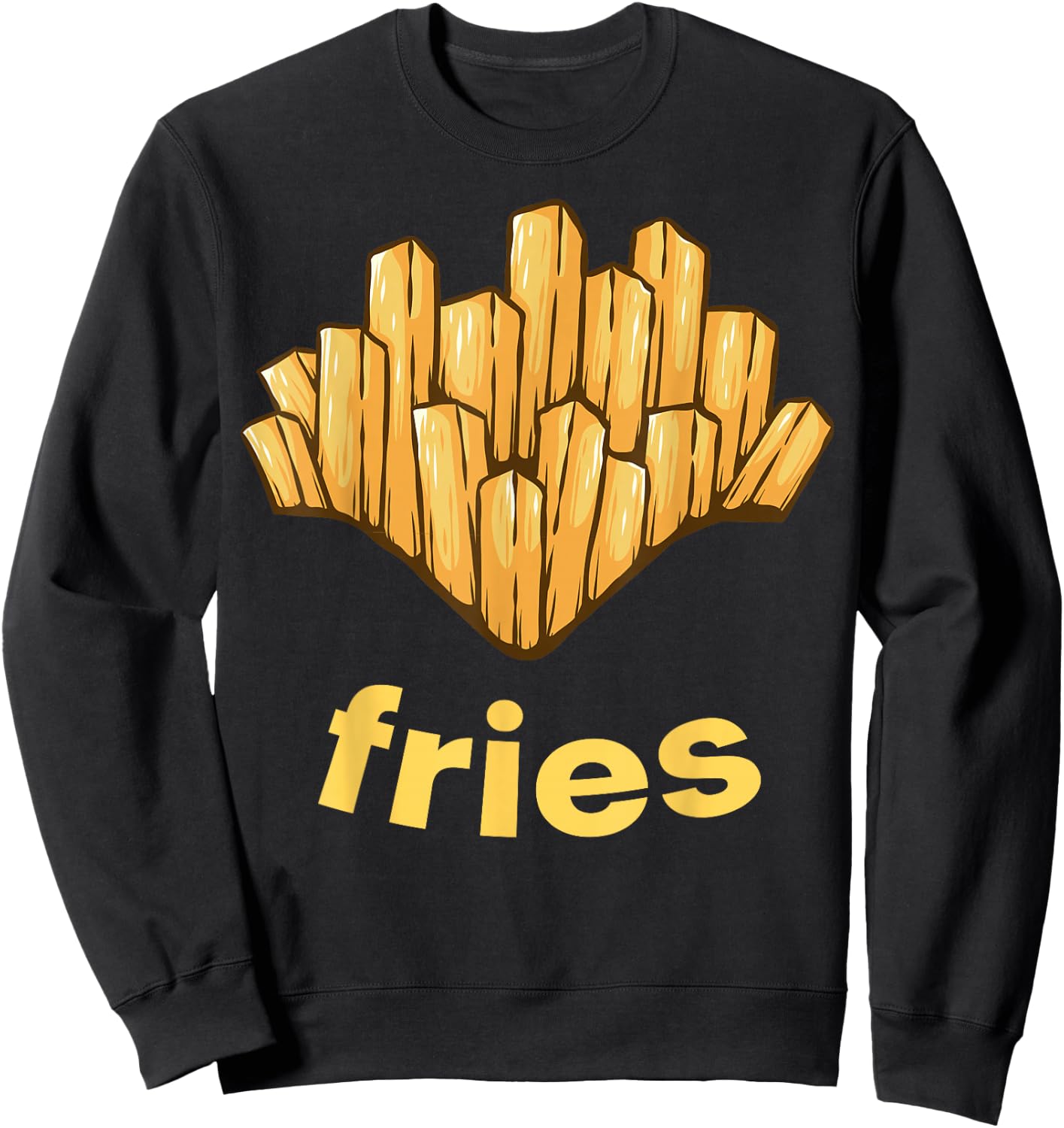 French Fries Costume French Fry Easy DIY Costume French Fry Sweatshirt - Sweatshirt | Black