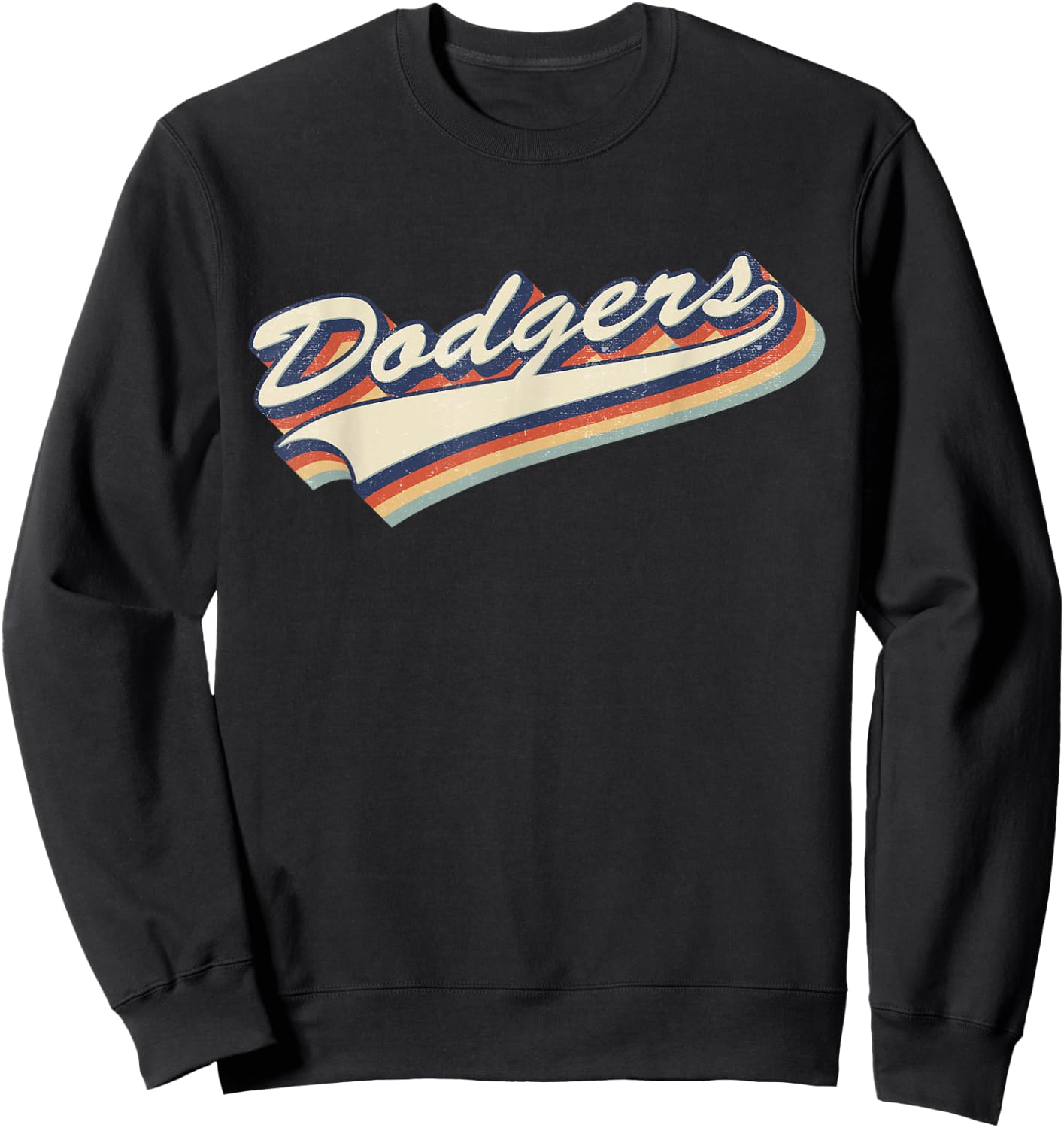 Vintage Dodgers Name Retro Style 70s 80s 90s Gift Men Women Sweatshirt - Sweatshirt | Black