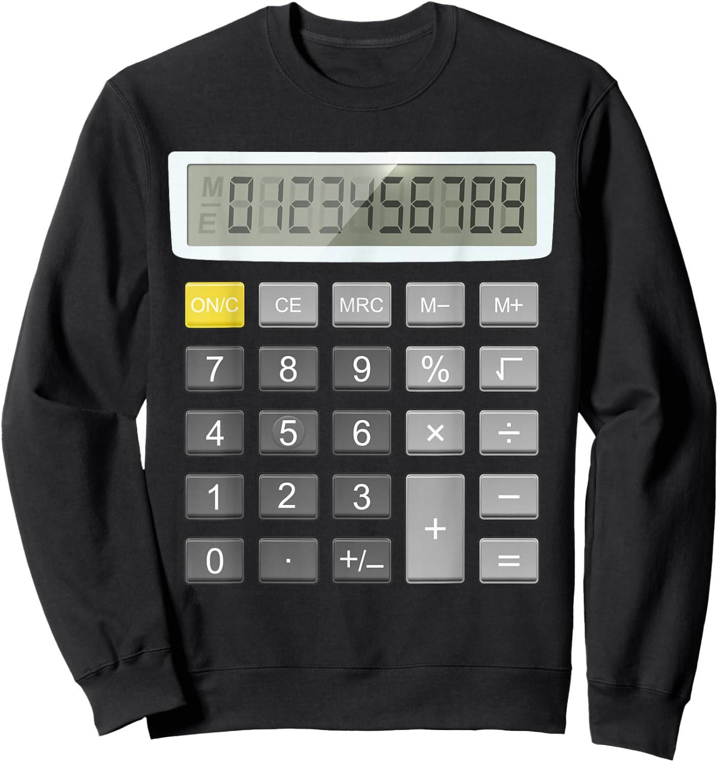 Maths Day Costume Idea for Kids & Calculator Costume Sweatshirt - Sweatshirt | Black