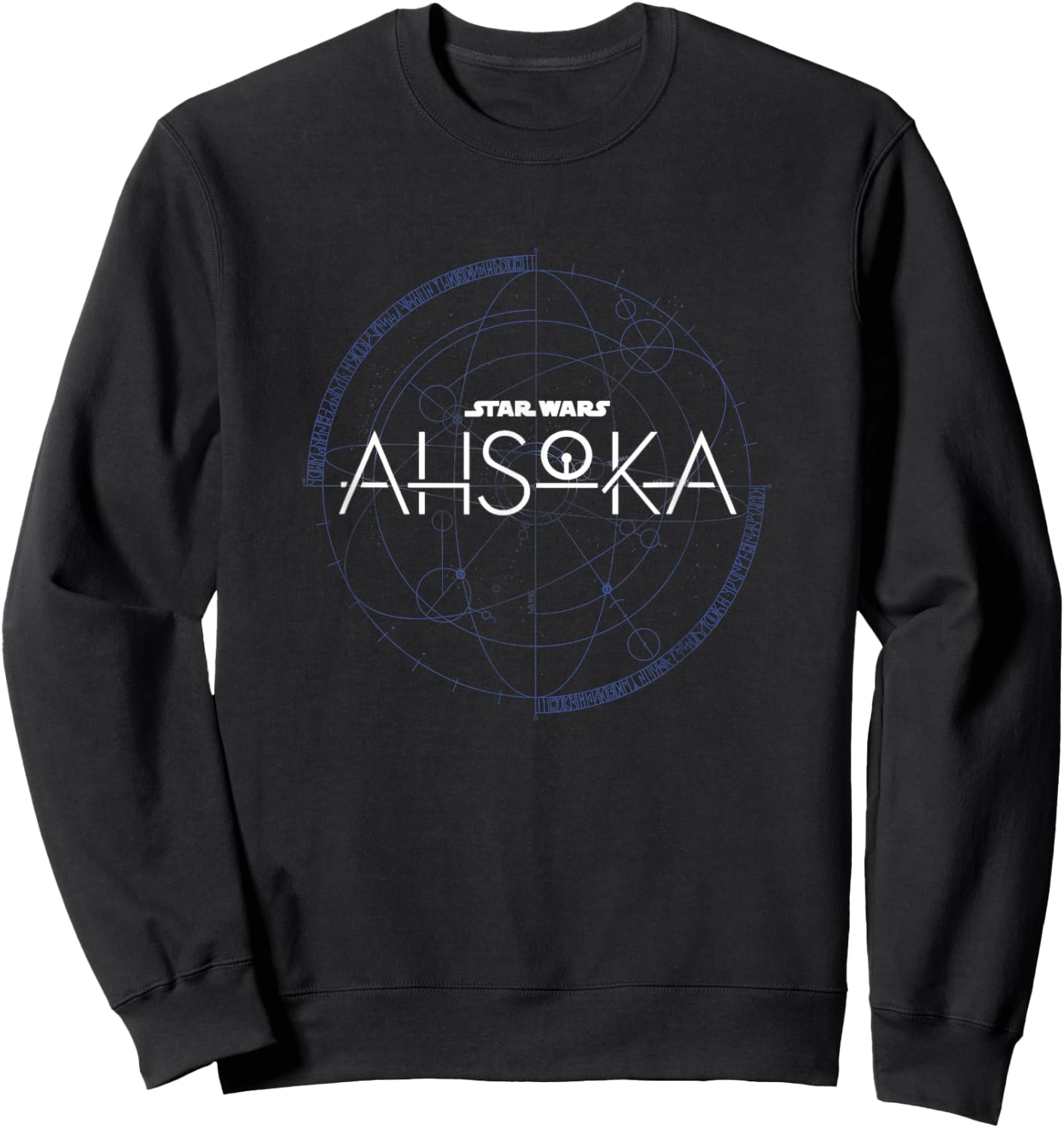 Star Wars: Ahsoka Series Official Stylized Logo Vintage Sweatshirt - Sweatshirt | Black