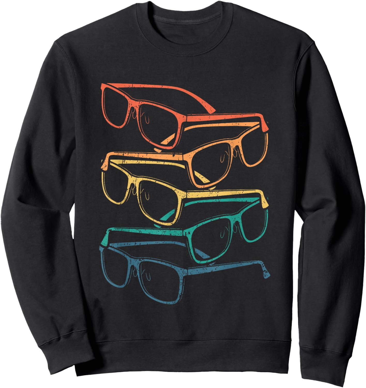Optician Optometrist Retro Vintage Glasses Eye Glass Doctor Sweatshirt - Sweatshirt | Black