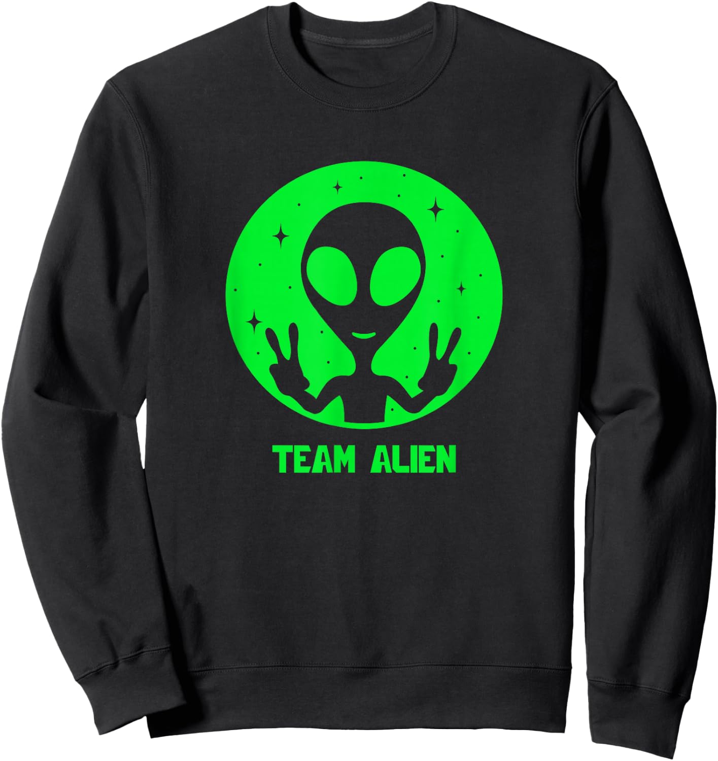 Alien Lover Men Women Kids UFO Abduction Team Alien Sweatshirt - Sweatshirt | Black