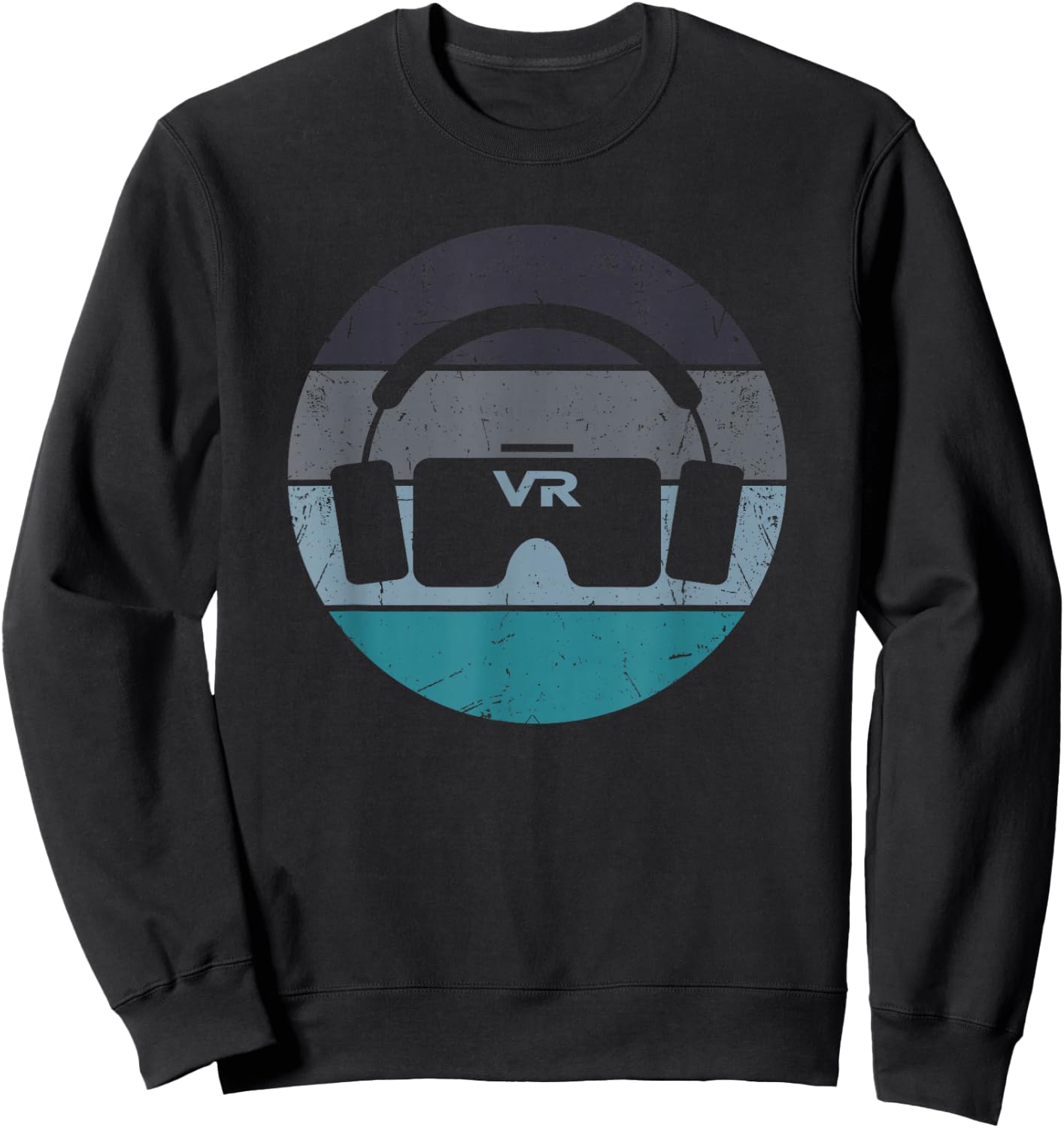 Funny VR Gamer Vintage Retro Video Games for Boys Men Gaming Sweatshirt - Sweatshirt | Black