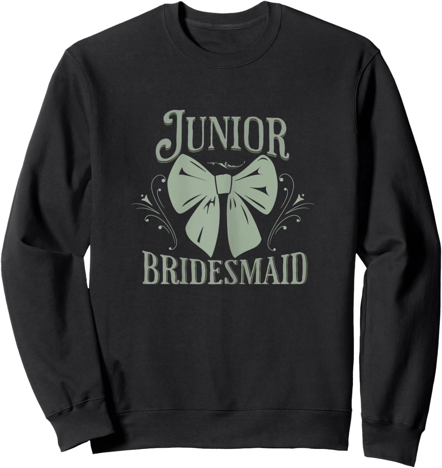 Vintage Junior Bridesmaid Wedding Bridal Party Jr Bridesmaid Sweatshirt - Sweatshirt | Black