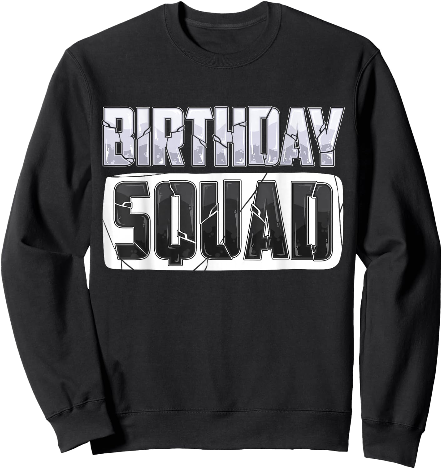 Party Birthday shirt for Boys Men Birthday Squad Sweatshirt - Sweatshirt | Black