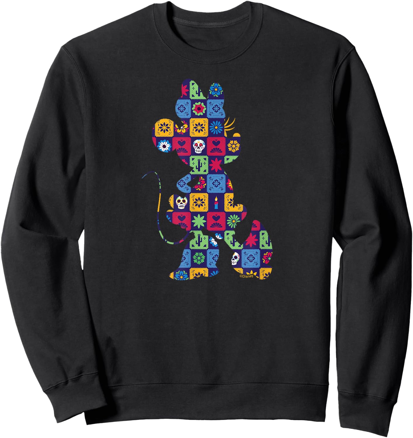 Disney Minnie Mouse Pose Día de los Muertos Day of the Dead Sweatshirt - Sweatshirt | Black