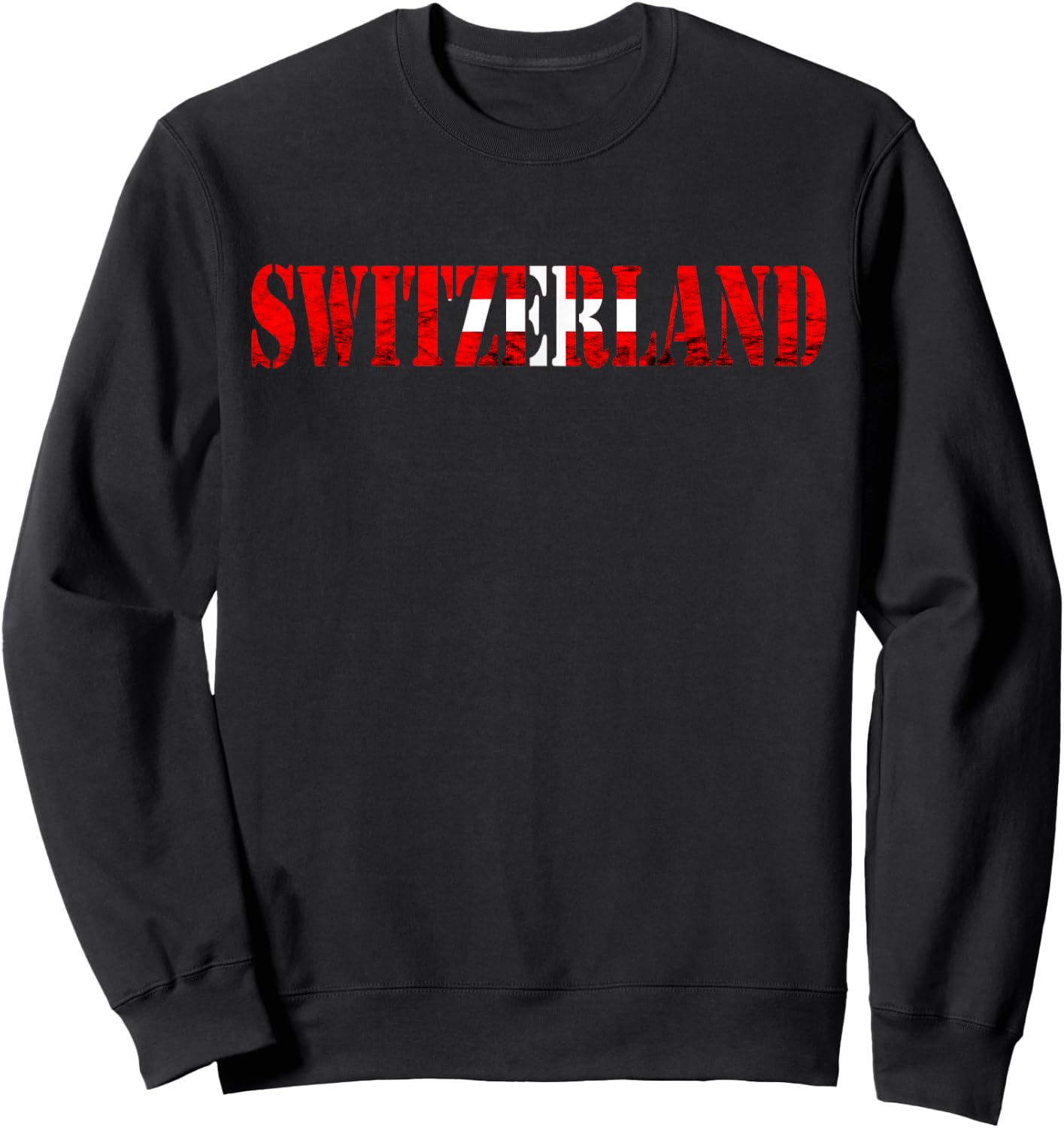 Switzerland Flag Vintage Swiss Flag Swiss Pride Swiss Roots Sweatshirt - Sweatshirt | Black