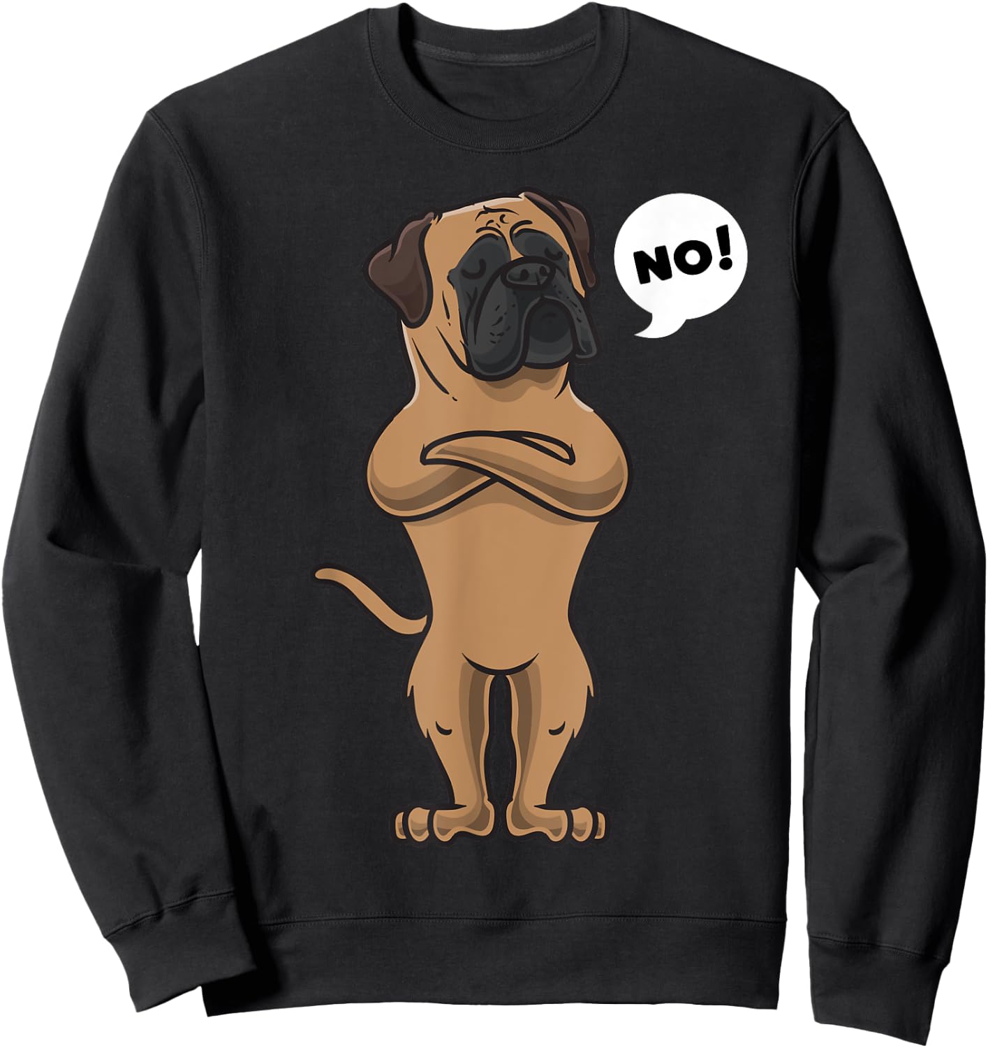 Stubborn Bullmastiff Dog Women Girls Kids Sweatshirt - Sweatshirt | Black