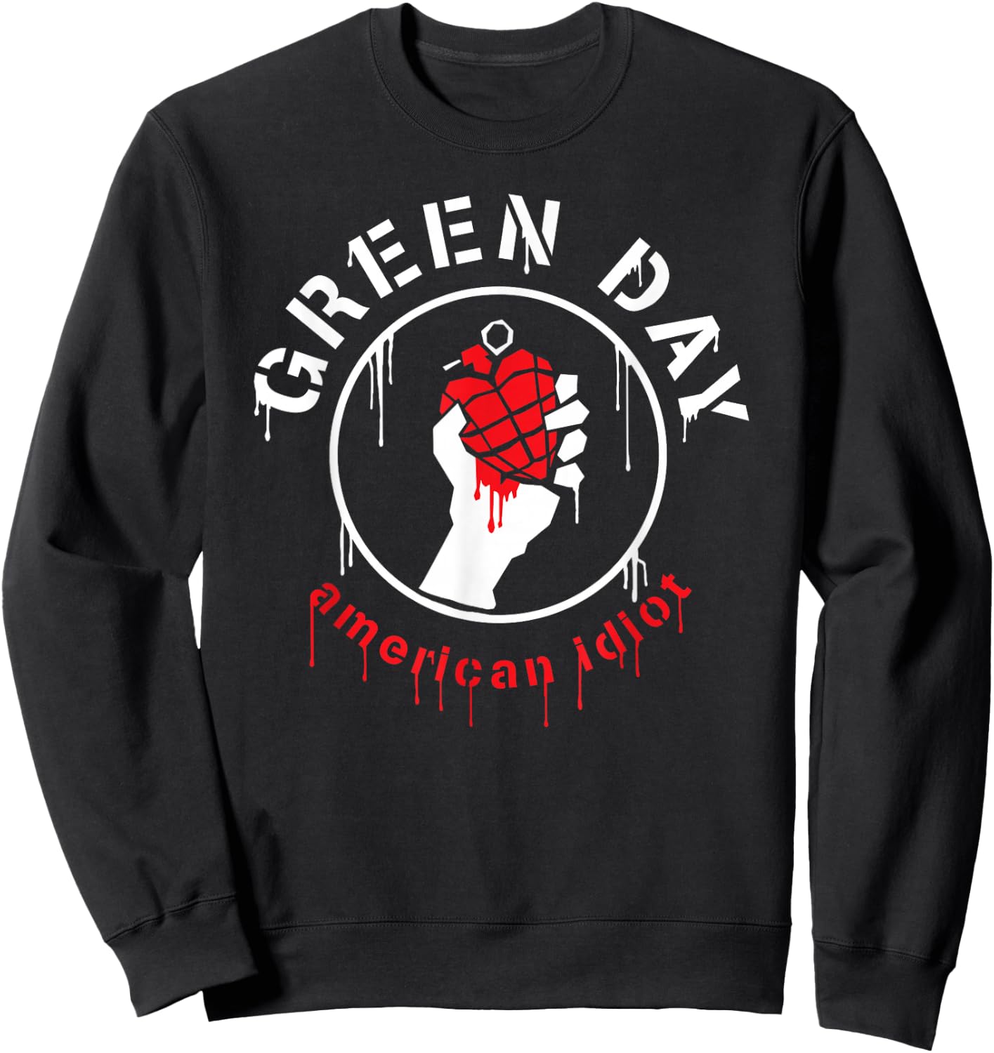 Green Day Drip American Sweatshirt - Sweatshirt | Black