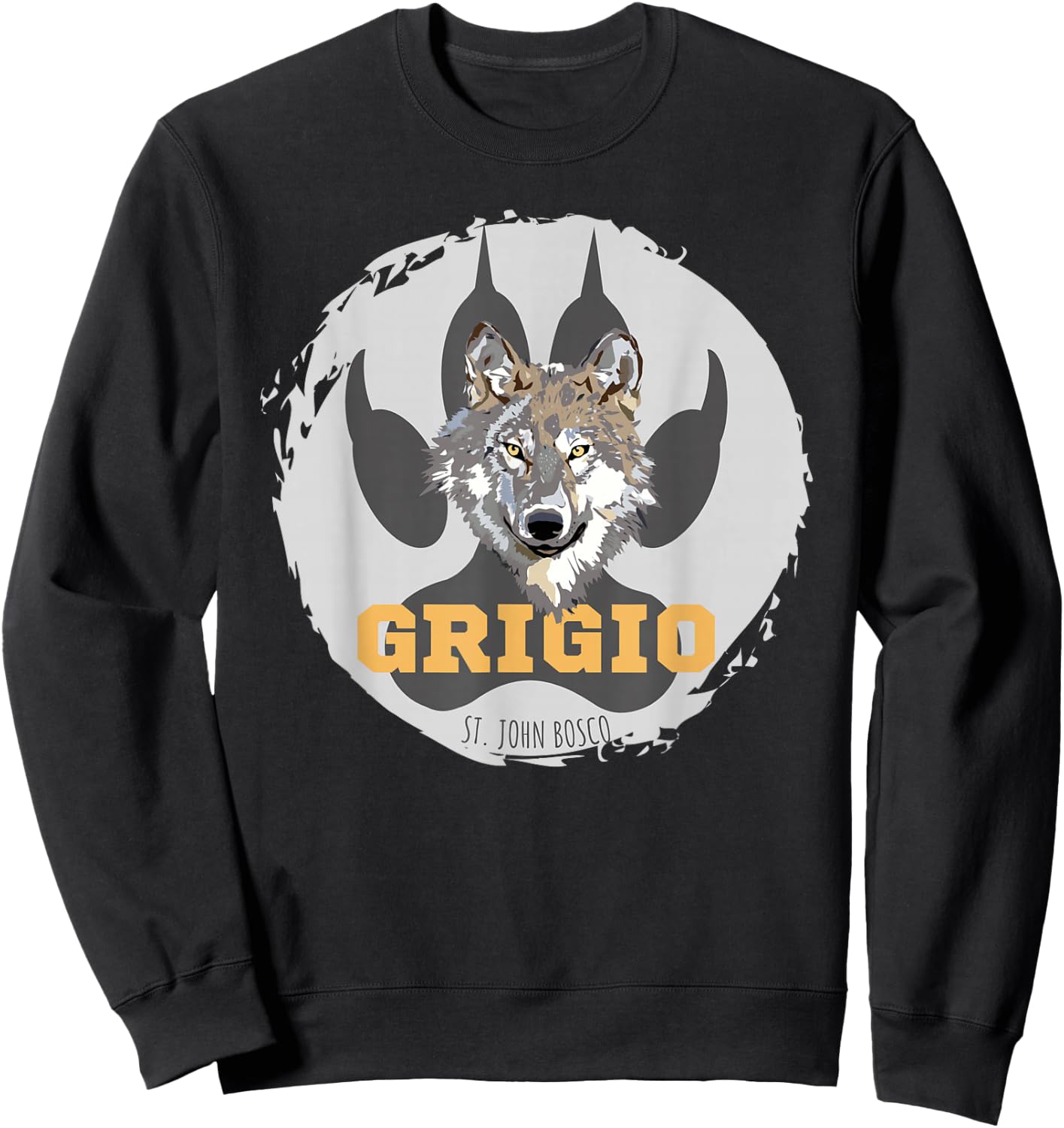 St. John Bosco - Grigio Wolf Sweatshirt - Sweatshirt | Black