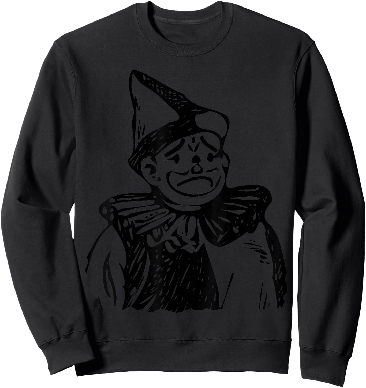 Sad Clown Court Jester Sweatshirt - Sweatshirt | Black