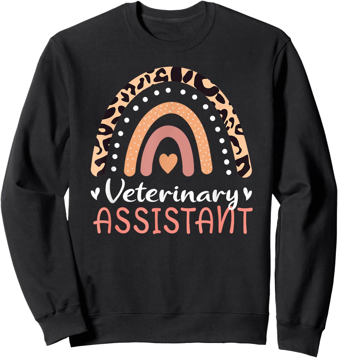 Veterinary Assistant Vet Tech Rainbow Vet Veterinarian Women Sweatshirt - Sweatshirt | Black