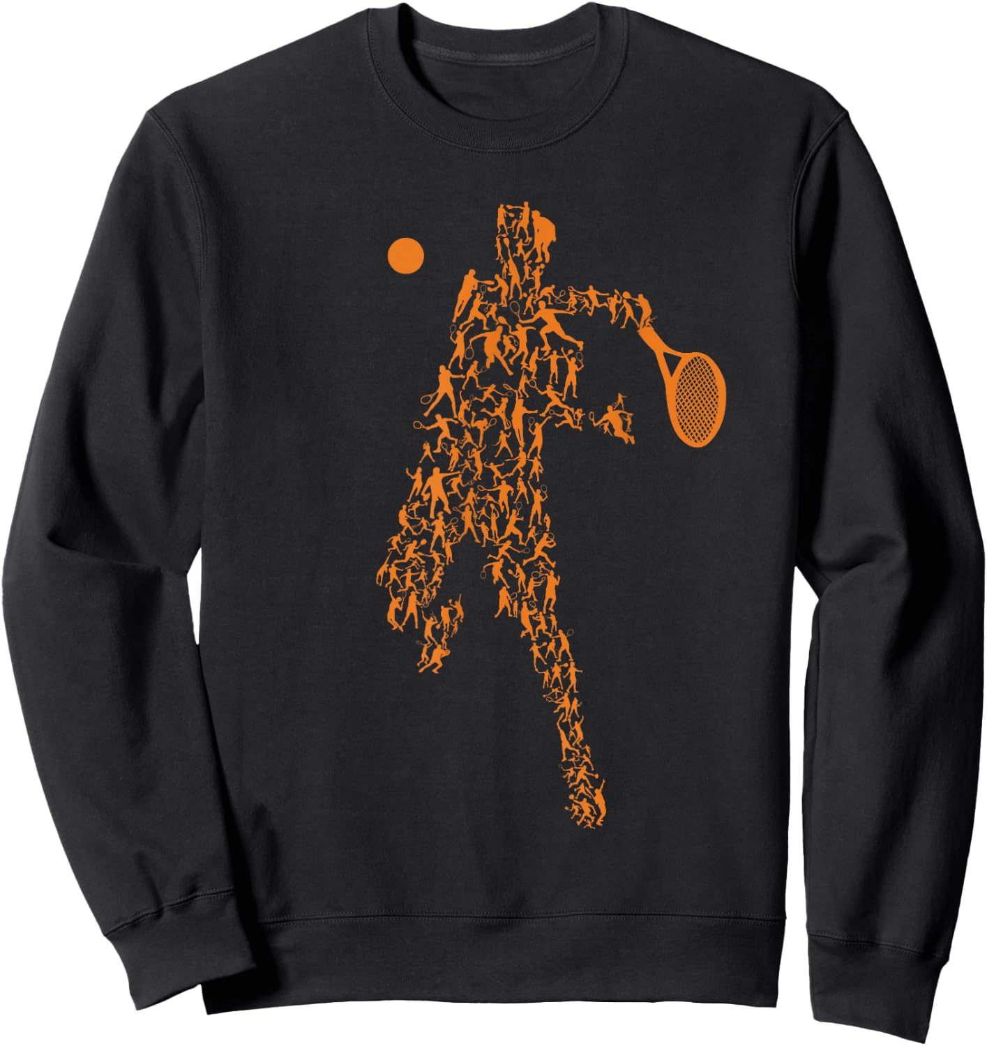 Tennis Positions Player Balls Funny Racket Game Outfit Sweatshirt - Sweatshirt | Black