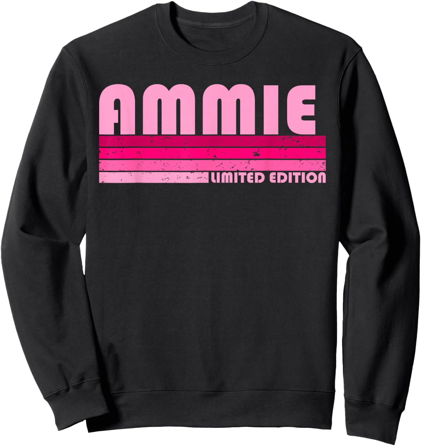 AMMIE Name Personalized Retro Vintage 80s 90s Birthday Sweatshirt - Sweatshirt | Black