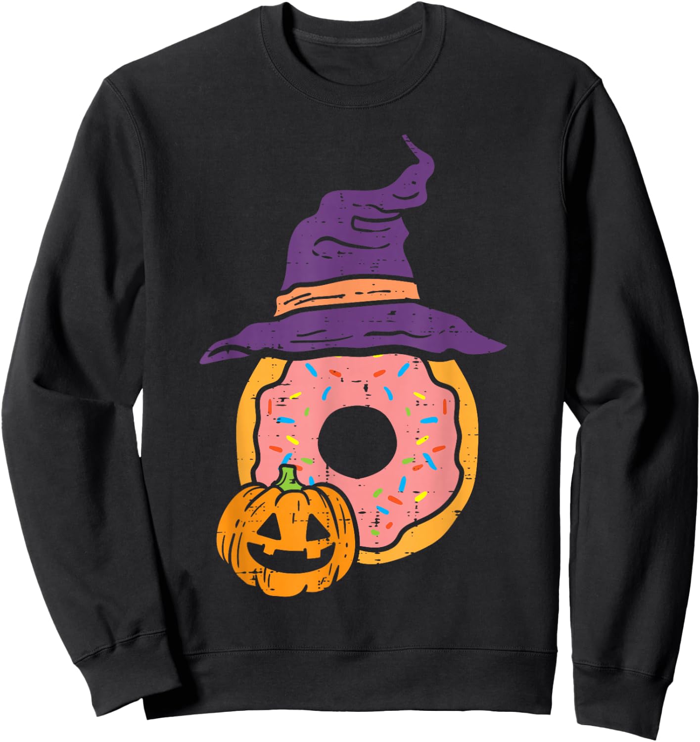 Halloween Donut Cute Food Costume Pastry Chef Men Women Kids Sweatshirt - Sweatshirt | Black