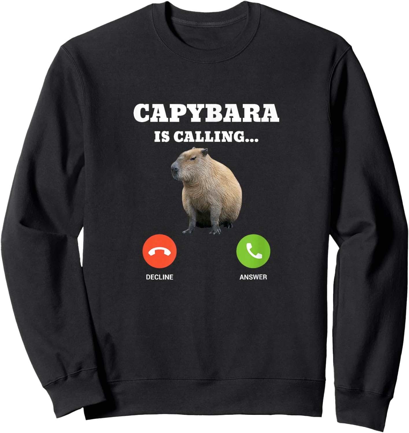 Capybara Is Calling Sweatshirt - Sweatshirt | Black