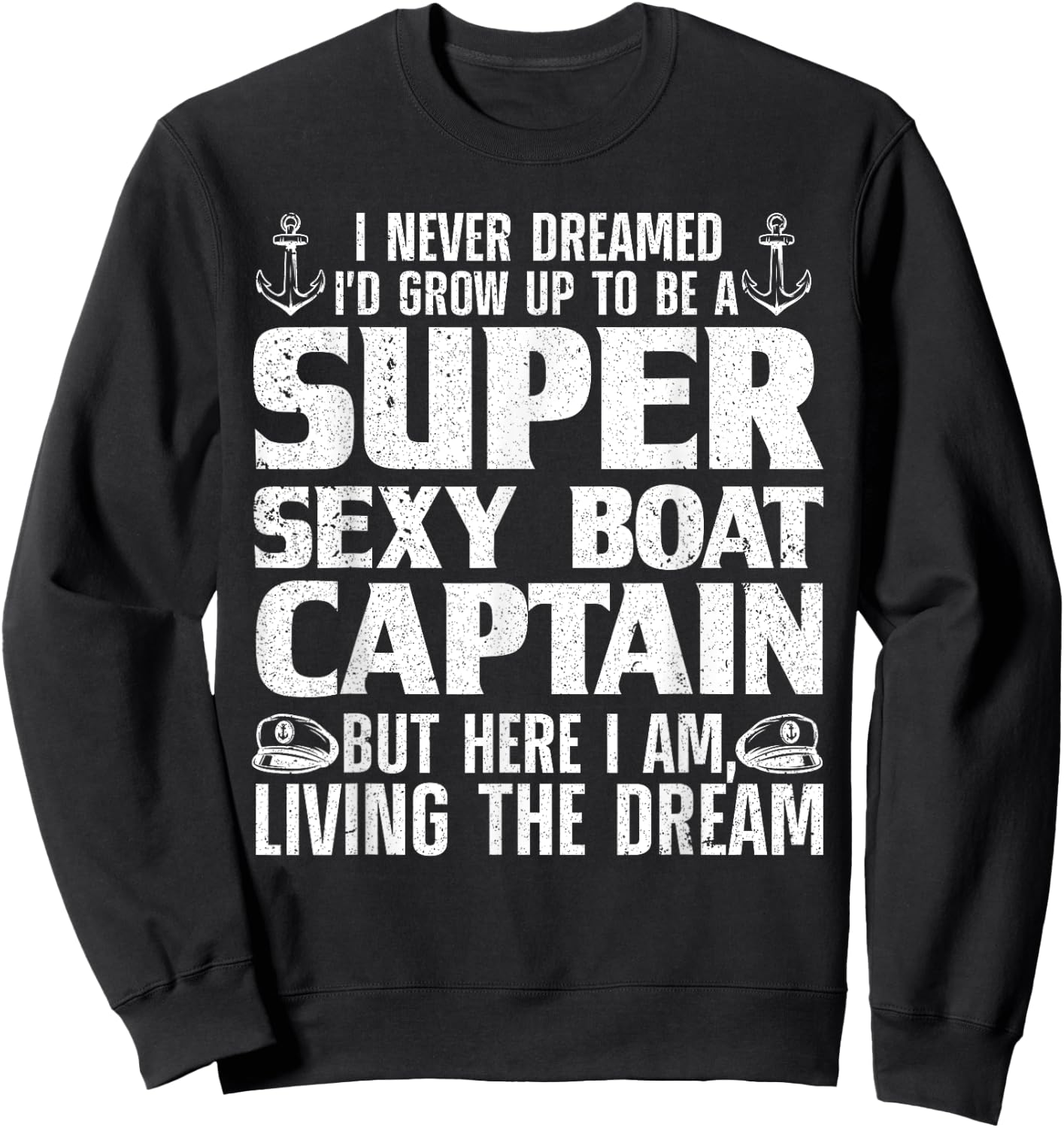 Funny Boat Captain Design Women Boating Boat Captain Small Sweatshirt - Sweatshirt | Black