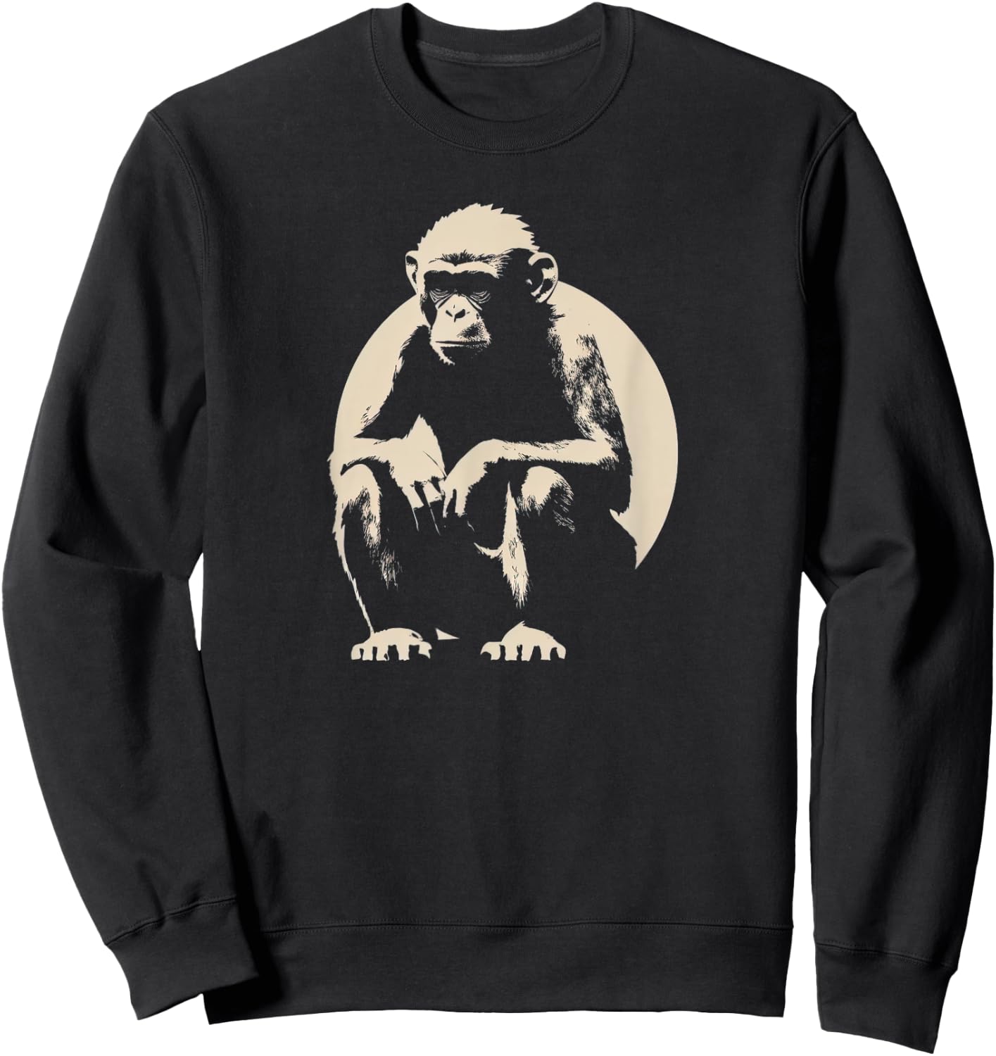 Funny Monkey with sunglasses cool Graffiti Urban art street Sweatshirt - Sweatshirt | Black