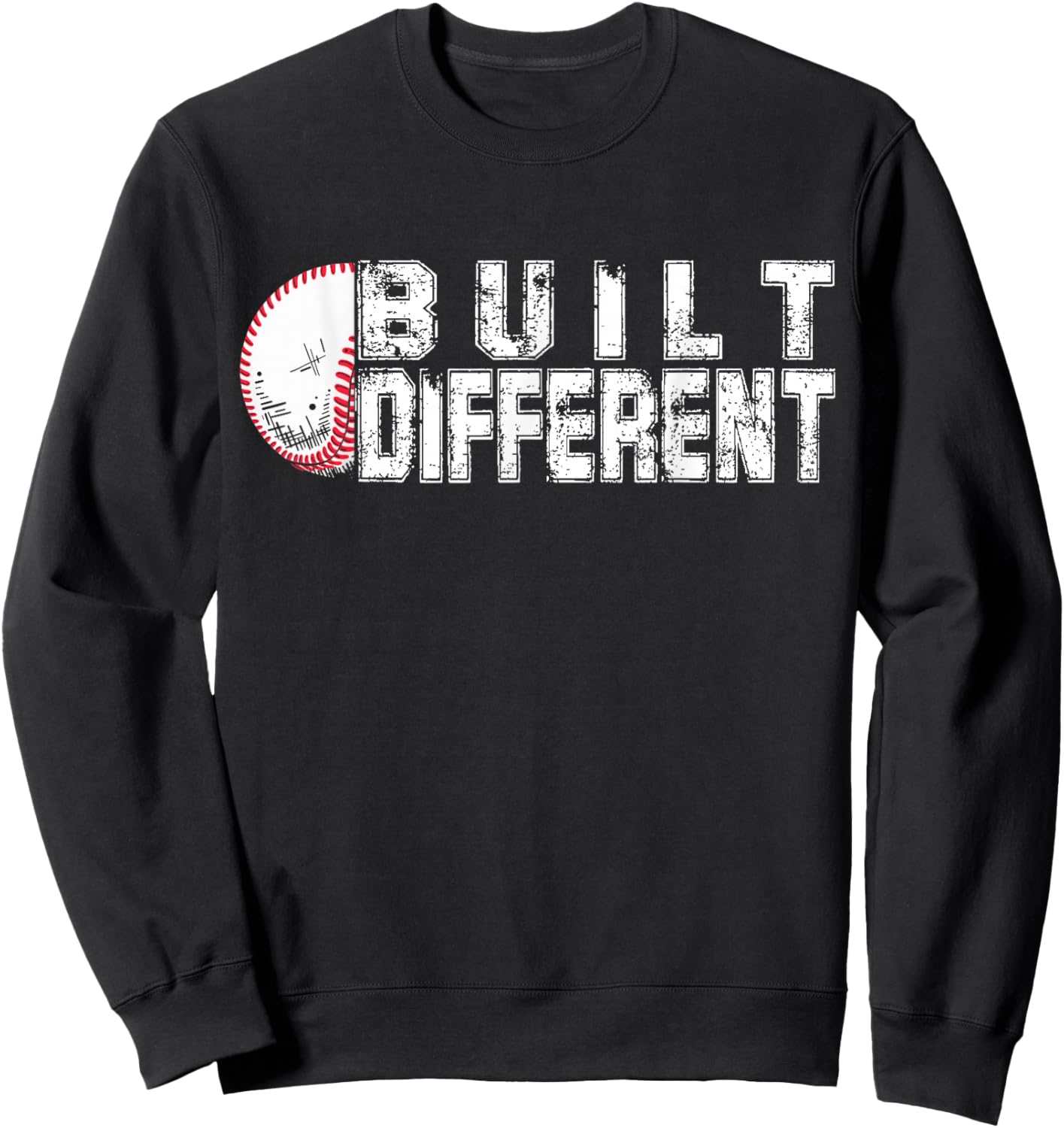 Built Different - Baseball Awsome Sweatshirt - Sweatshirt | Black