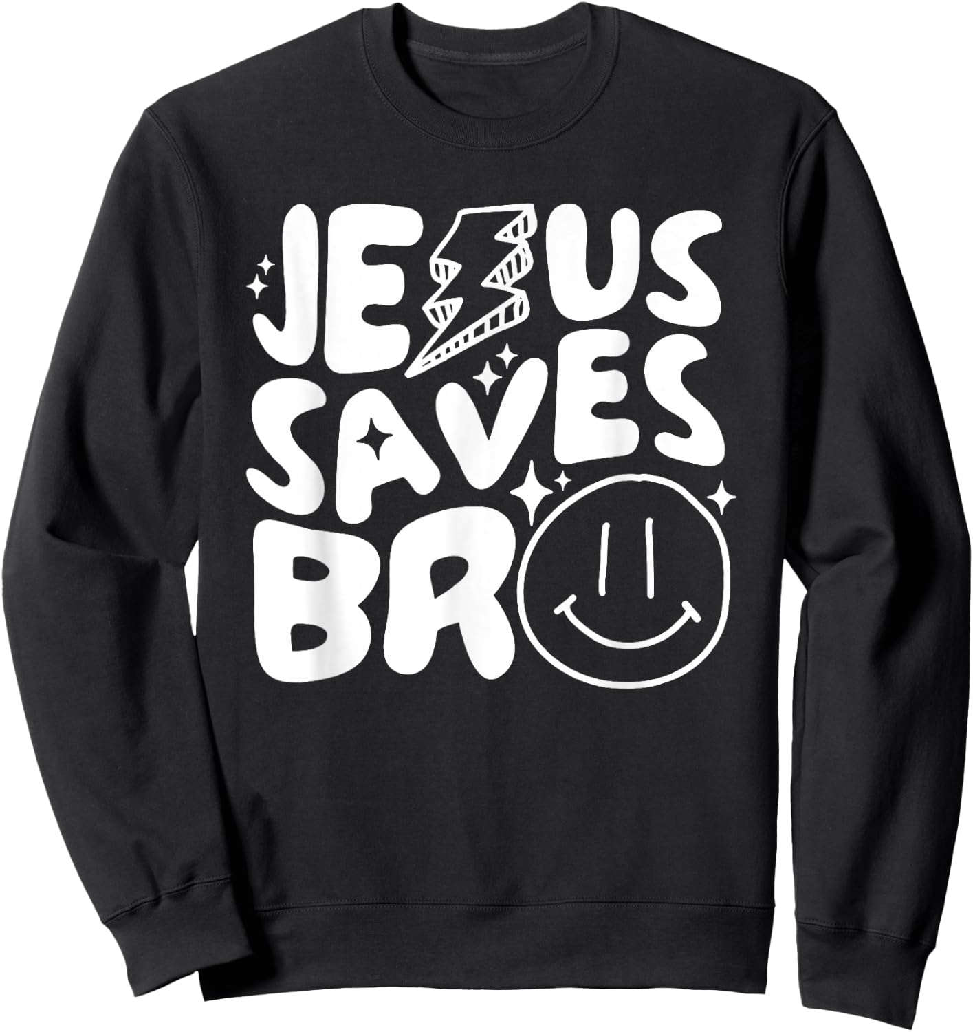 Jesus Saves Bro Kids Religious Sweatshirt - Sweatshirt | Black