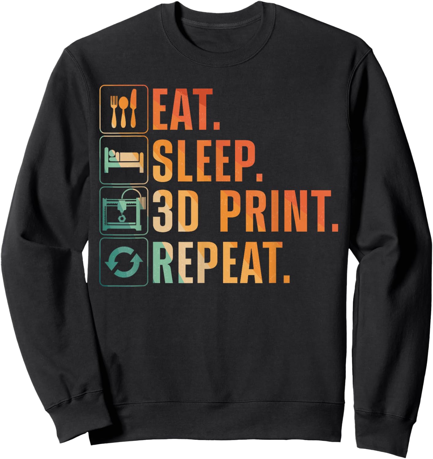 Cool 3D Printing Women 3D Printer Lovers Print Geeks Sweatshirt - Sweatshirt | Black