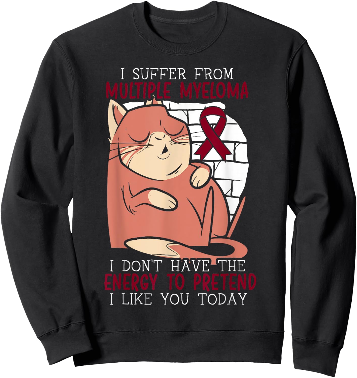 Multiple Myeloma Warrior Myeloma Cancer Awareness Sweatshirt - Sweatshirt | Black