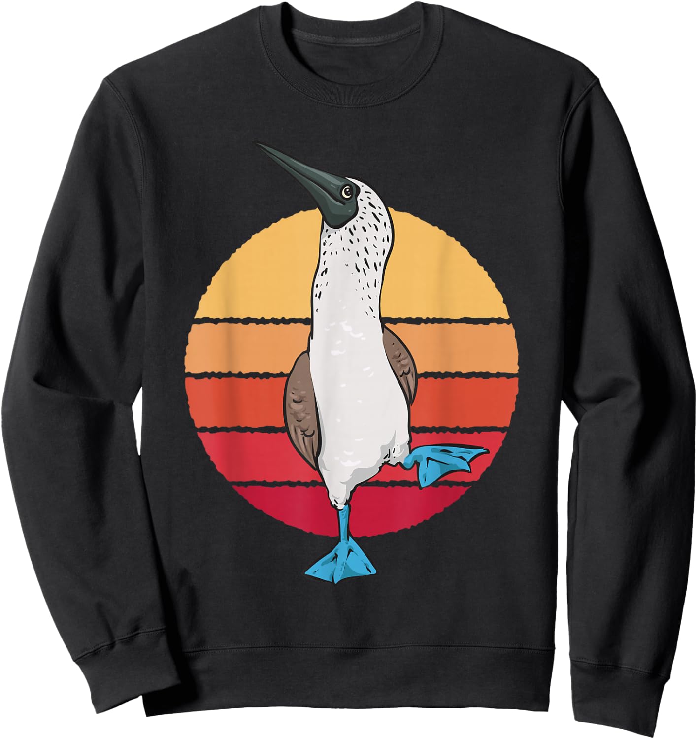 Blue-footed Booby Retro Vintage Boobies Seabird Sweatshirt - Sweatshirt | Black