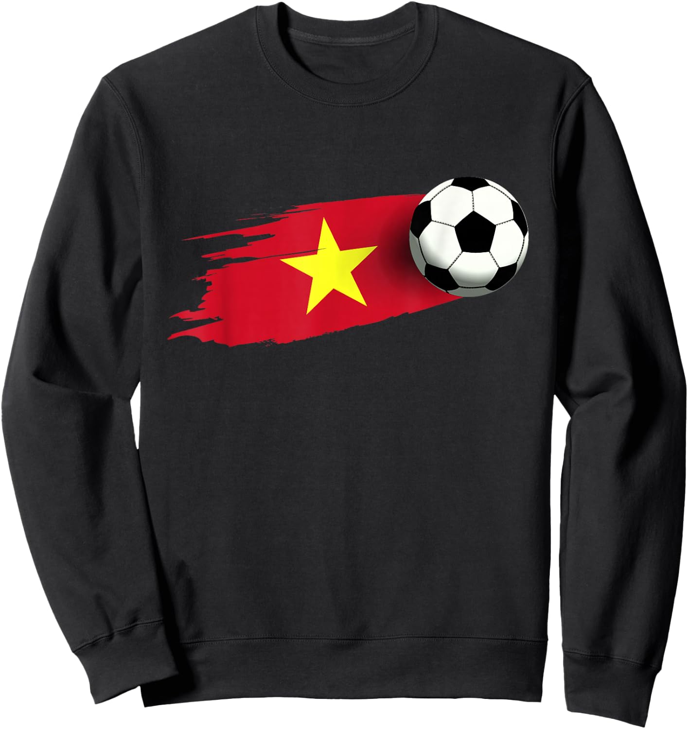 Vietnam Flag Jersey Vietnam Soccer Team Vietnam Sweatshirt - Sweatshirt | Black