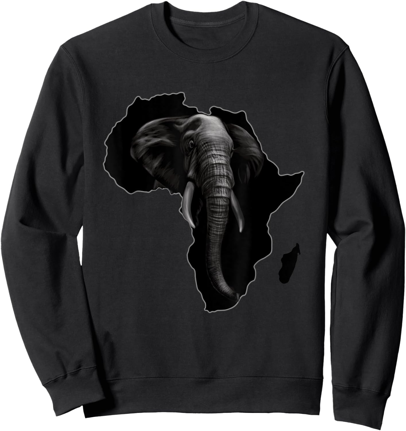 Proud Africa African Country Elephant Continent Love Sweatshirt - Sweatshirt | Black