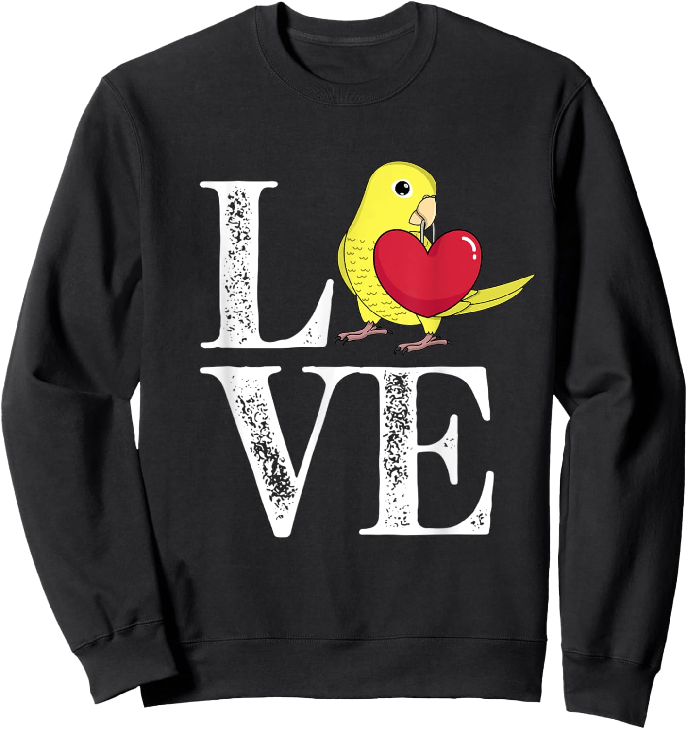 Love Parrot I Yellow Parrotlet Sweatshirt - Sweatshirt | Black