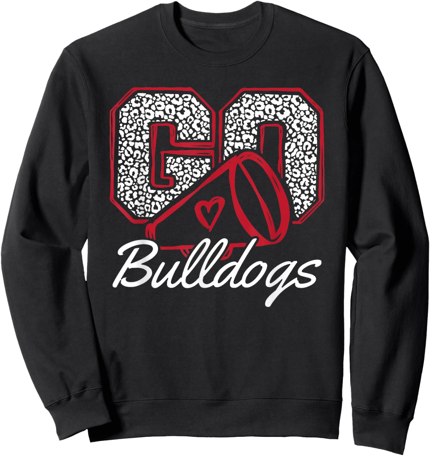 Go Cheer Bulldogs Sports Name Gifts Men Women Boy Girl Sweatshirt - Sweatshirt | Black