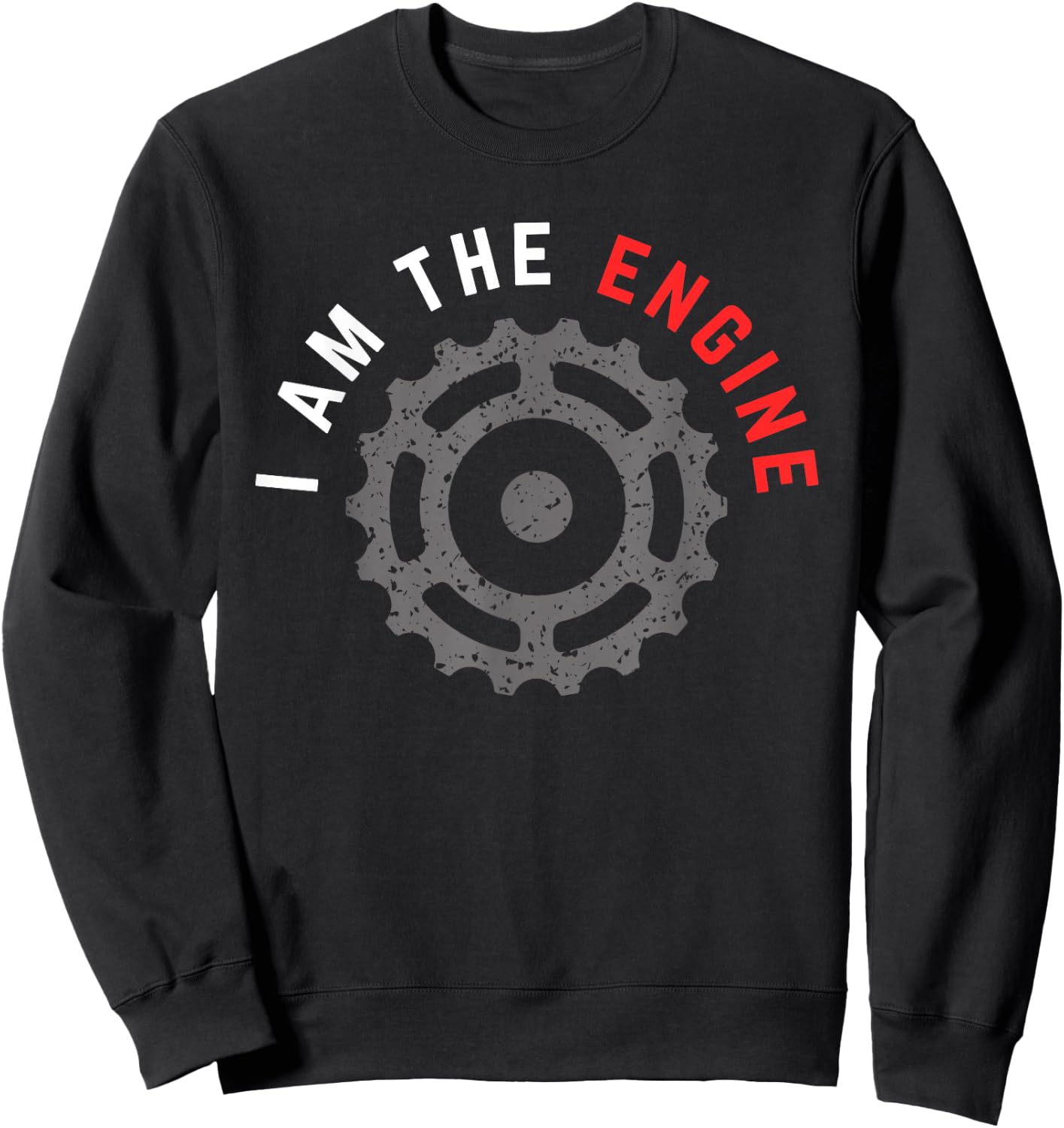 Grunge Mountain Bike I Am The Engine for MTB Trail Riding Sweatshirt - Sweatshirt | Black