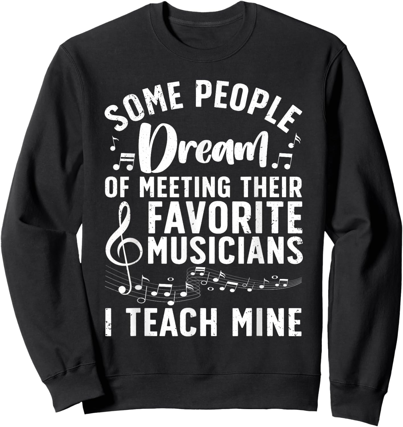Best Music Teacher Women Musician Band Piano Teacher Sweatshirt - Sweatshirt | Black