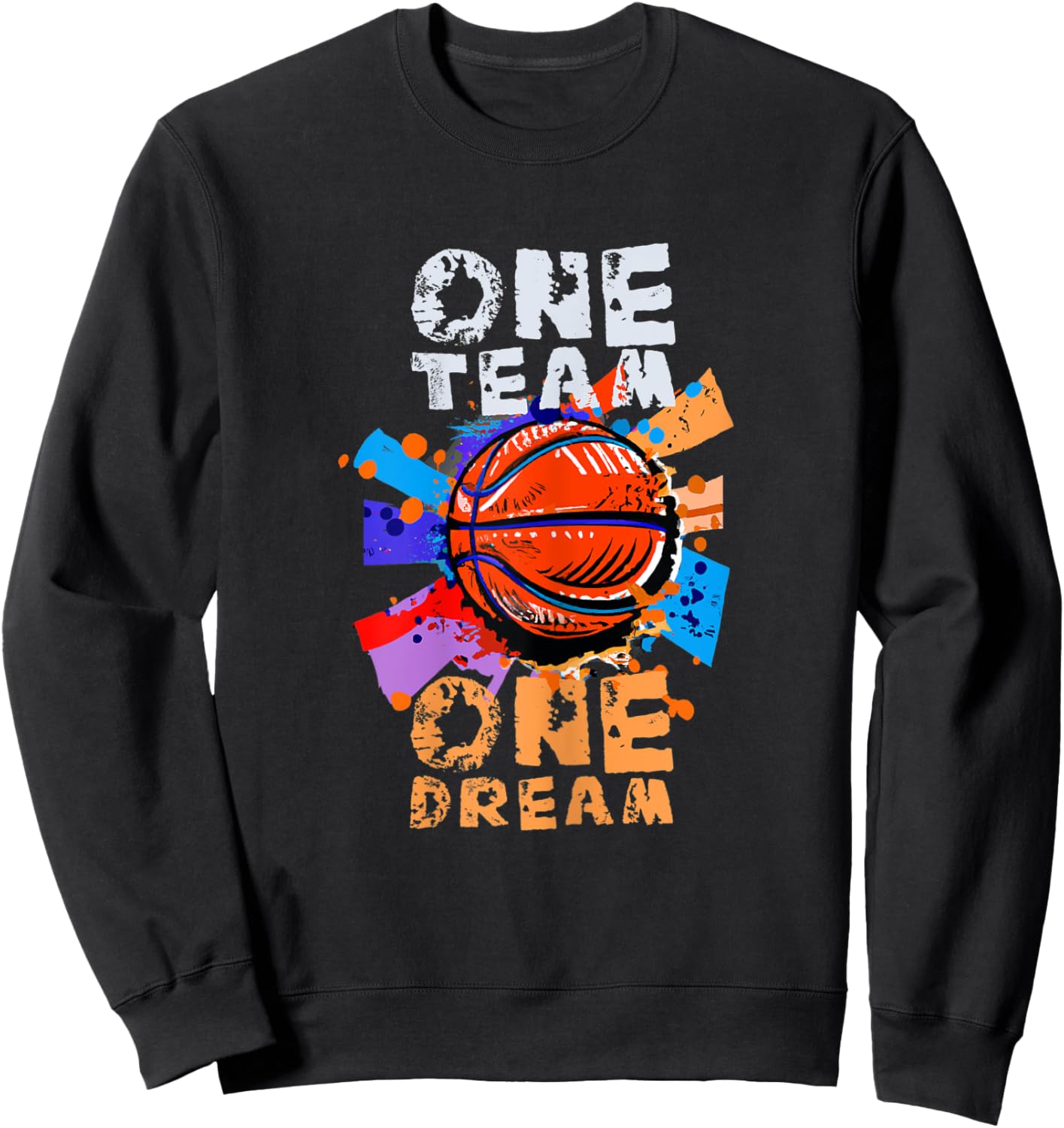 One Team, One Dream - Basketball Girls & Women Sweatshirt - Sweatshirt | Black