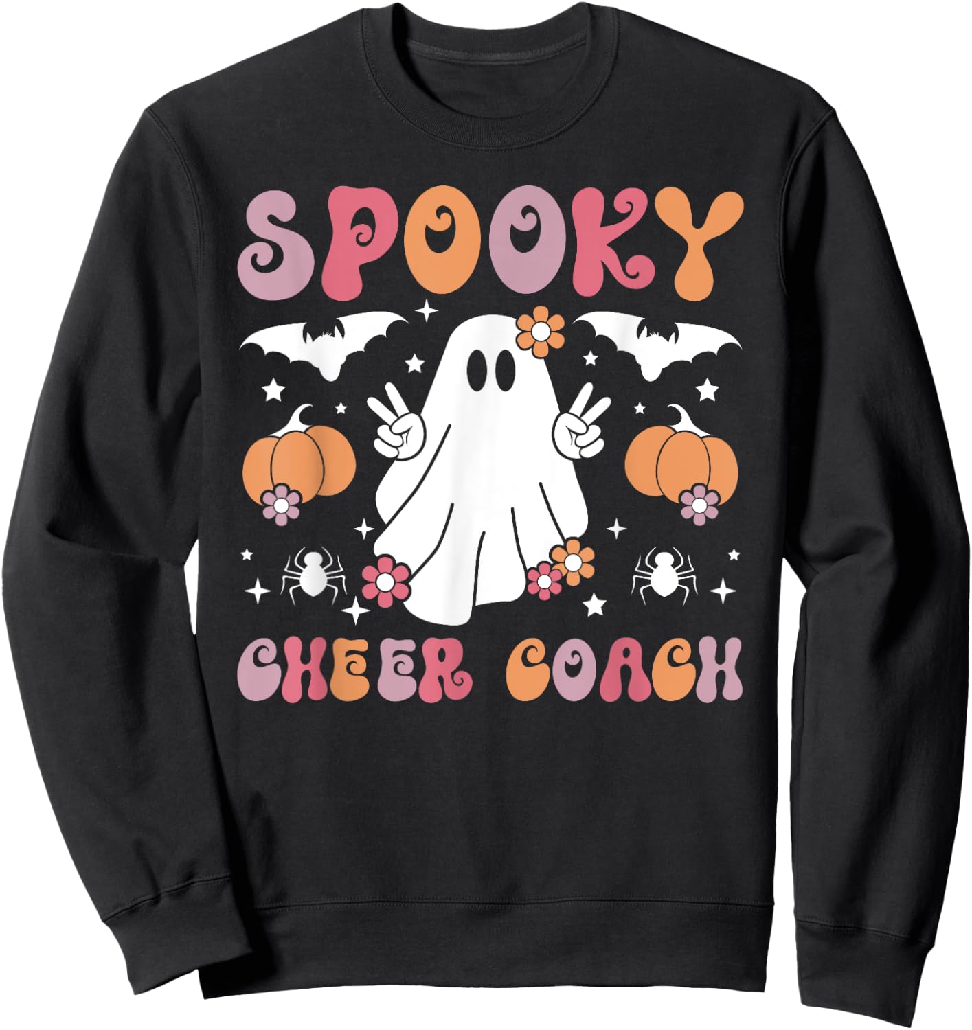 Spooky Cheer Coach Halloween Cheerleading Coach Sweatshirt - Sweatshirt | Black