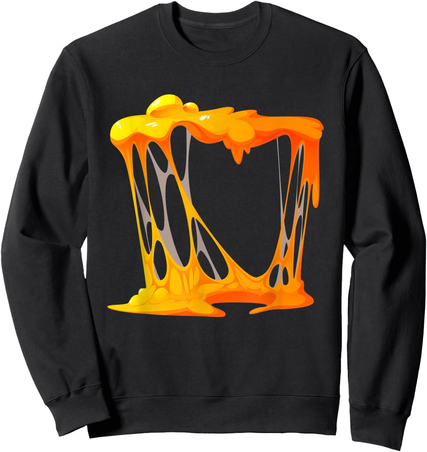 Cheese Costume Swiss Gouda Brie Cheddar Cheesy Halloween Sweatshirt - Sweatshirt | Black