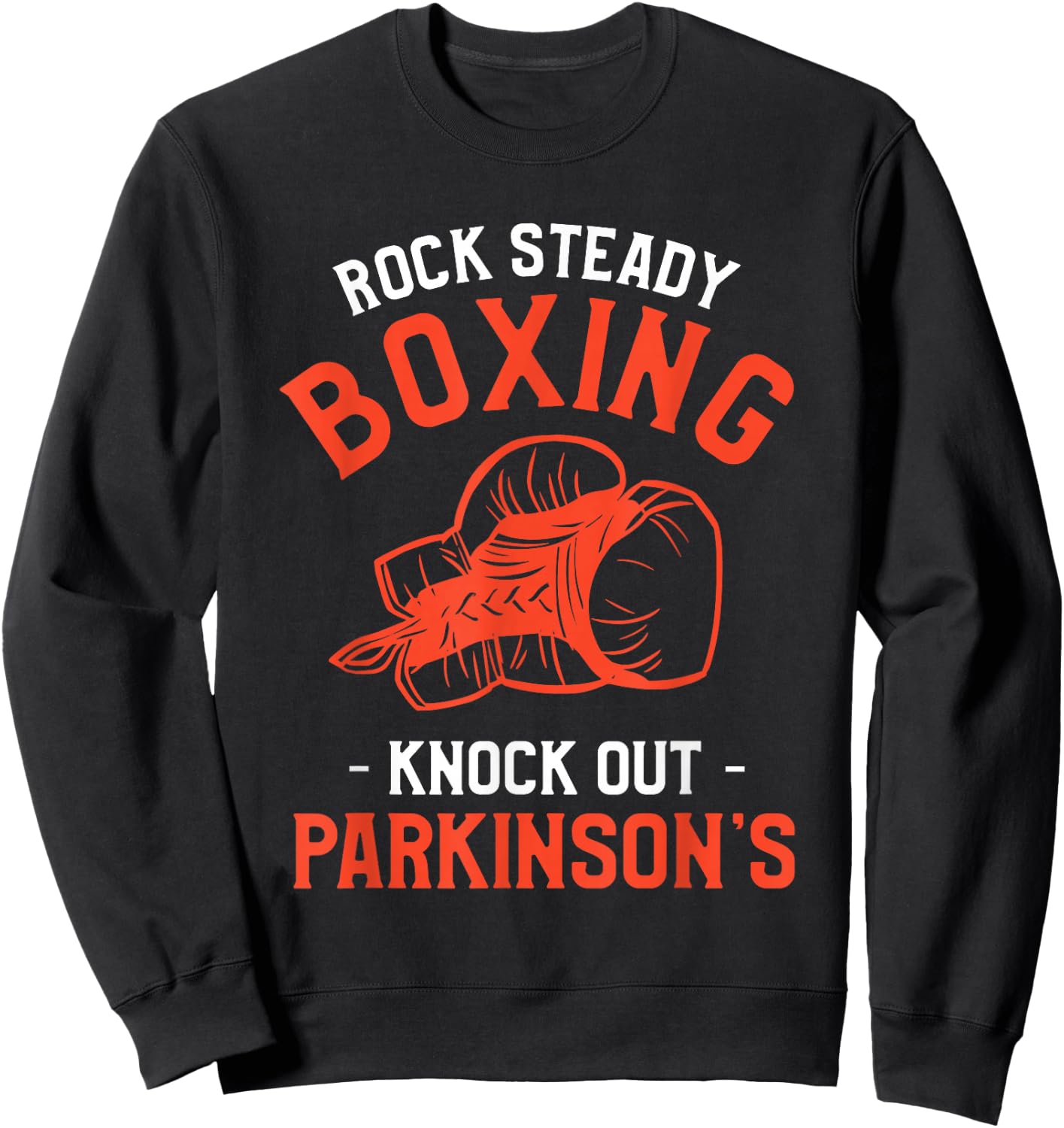 Rock Steady Boxing Knock Out Parkinson's Awareness Sweatshirt - Sweatshirt | Black