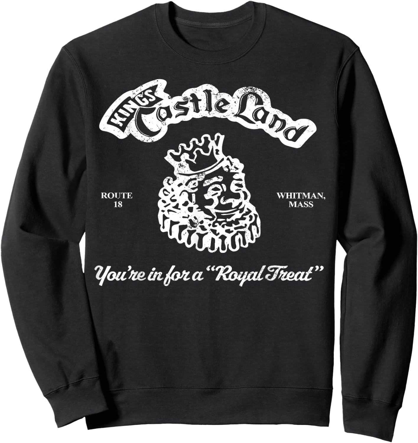 Kings Castle Land Retro - Kings Castleland Whitman, MA Sweatshirt - Sweatshirt | Black