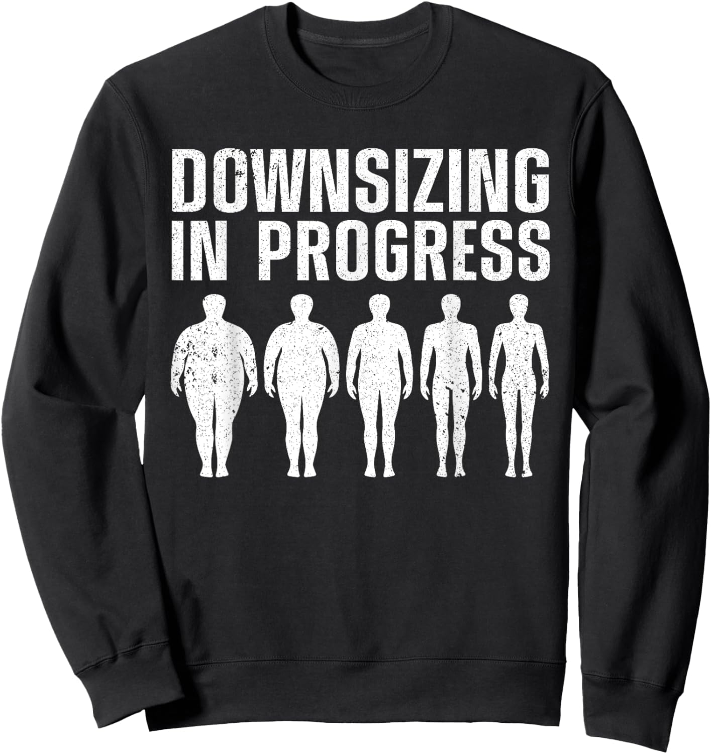 Funny Gastric Sleeve Design Women Weight Loss Lover Sweatshirt - Sweatshirt | Black
