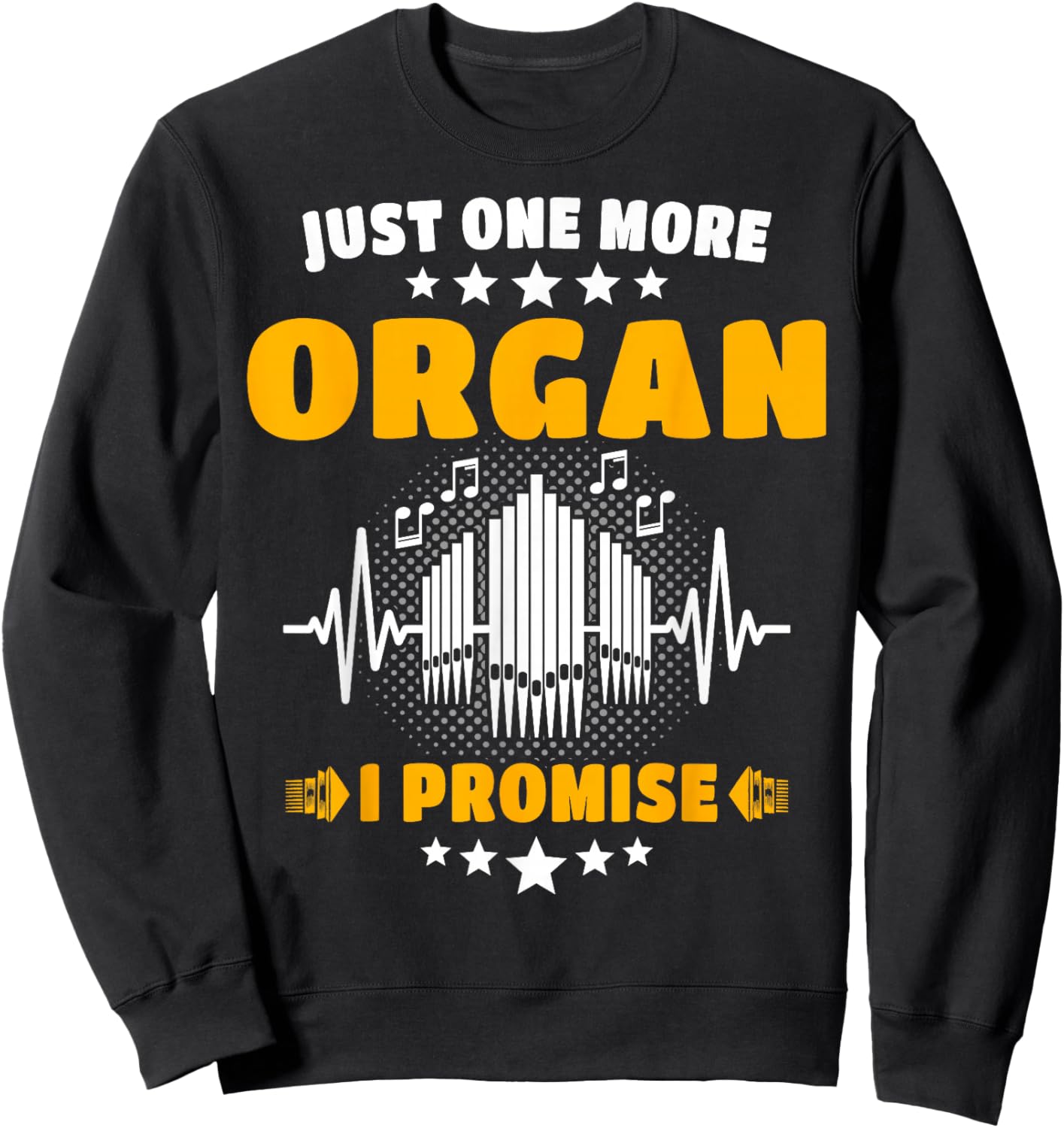 Organ Player Instrument Pipe Organist Sweatshirt - Sweatshirt | Black