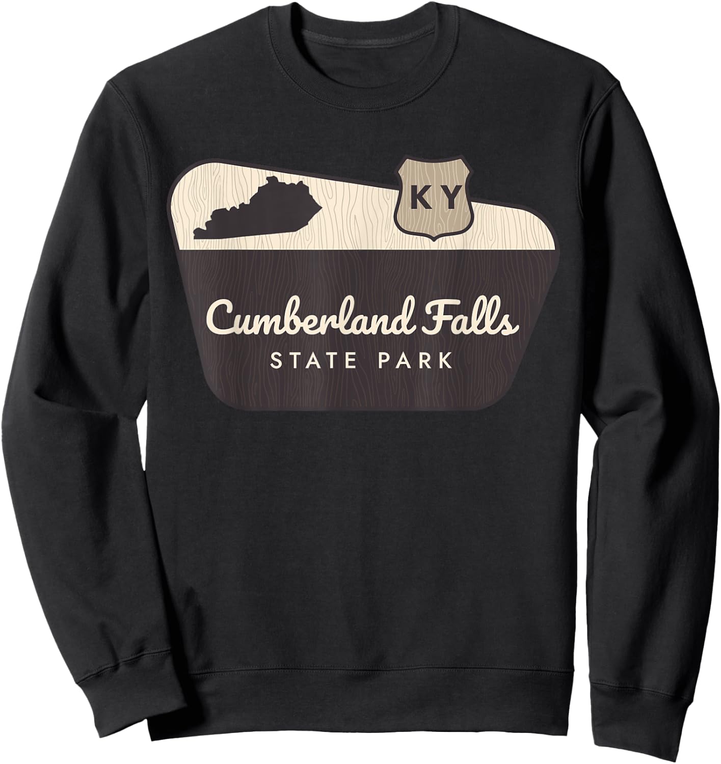 Cumberland Falls State Park Kentucky Welcome Sign Vacation Sweatshirt - Sweatshirt | Black